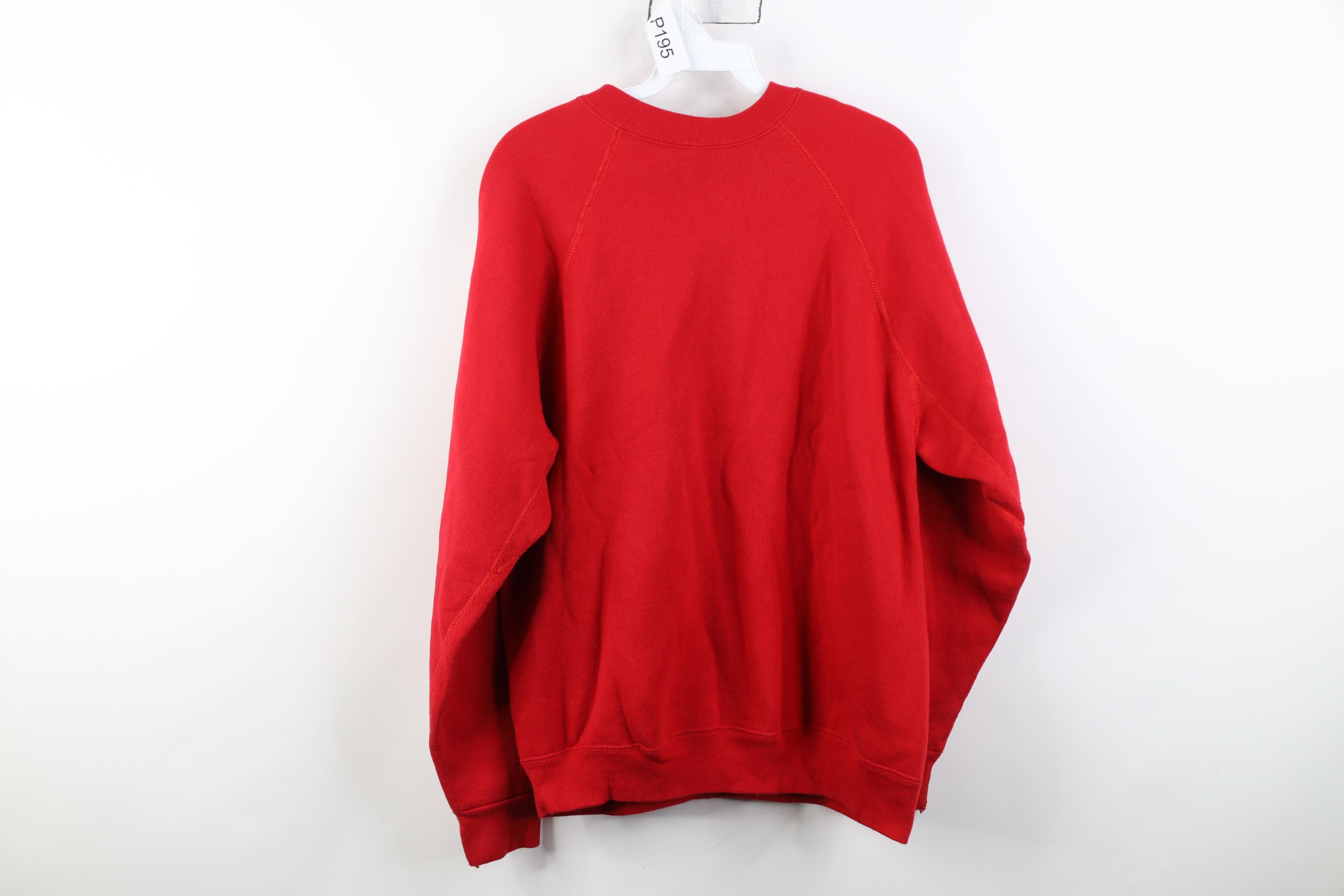 Vintage Vintage 70s 80s Heavyweight Crewneck Sweatshirt Red USA Size US L / EU 52-54 / 3 - 9 Thumbnail