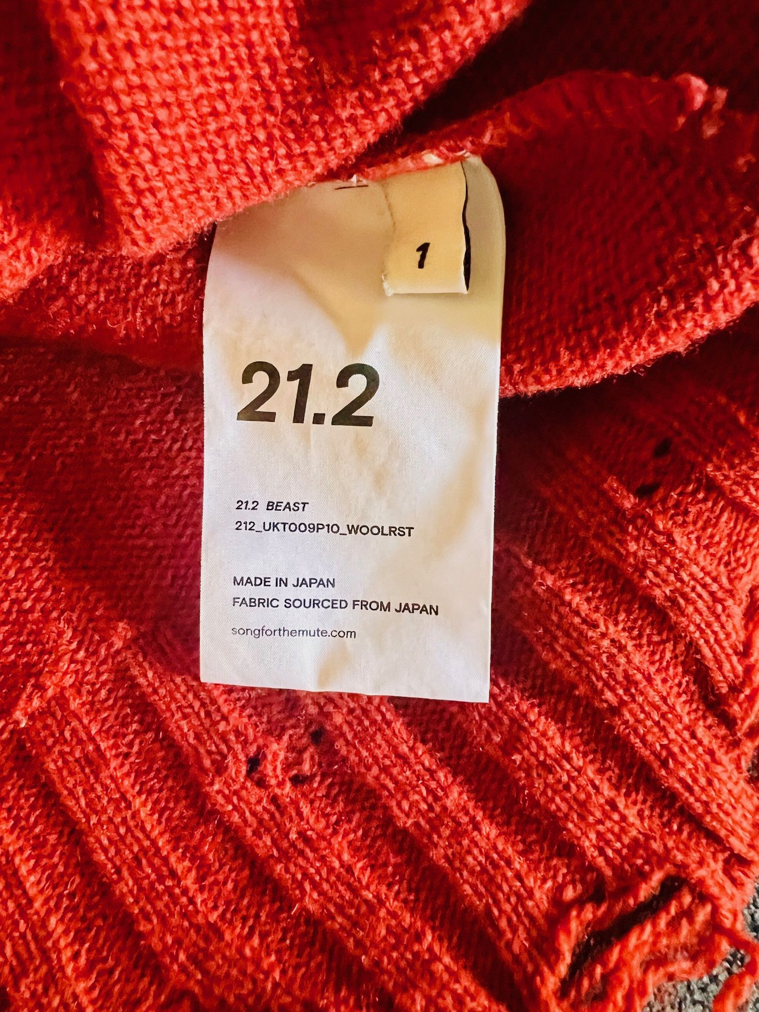Song For The Mute SONG FOR THE MUTE BEAST SWEATER SS 2021 Size US M / EU 48-50 / 2 - 7 Thumbnail