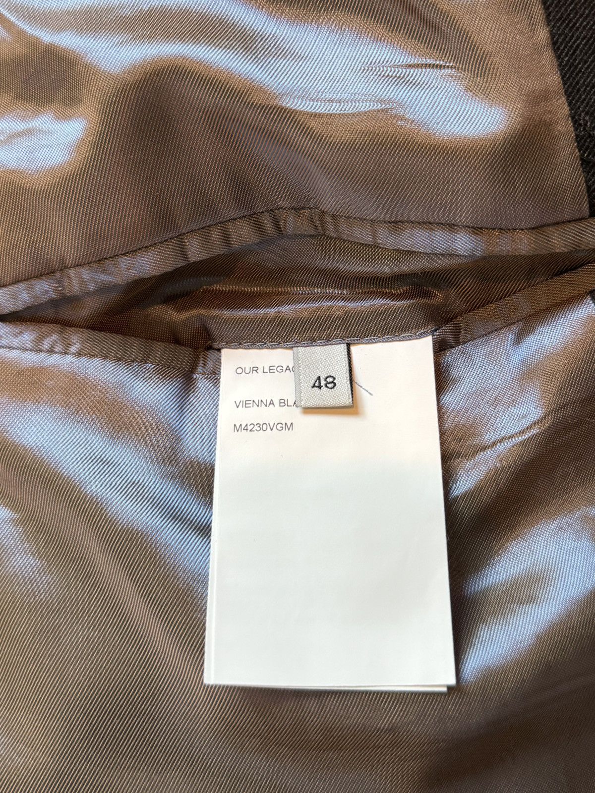 Our Legacy VIENNA BLAZER Grey Mnemonic Wool SIZE 48 Size 48R - 6 Thumbnail