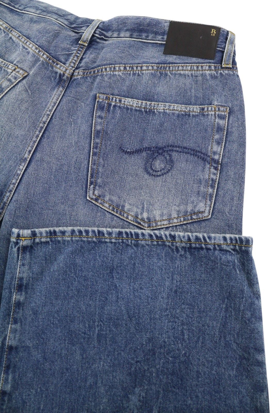 R13 DAMON PLEATED 33 Kellen Faded Blue PS26 88274 Size 33" - 5 Thumbnail