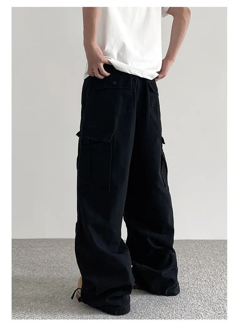 Japanese Brand × Jean Baggy Cargo Black Pants Size US 32 / EU 48 - 2 Thumbnail