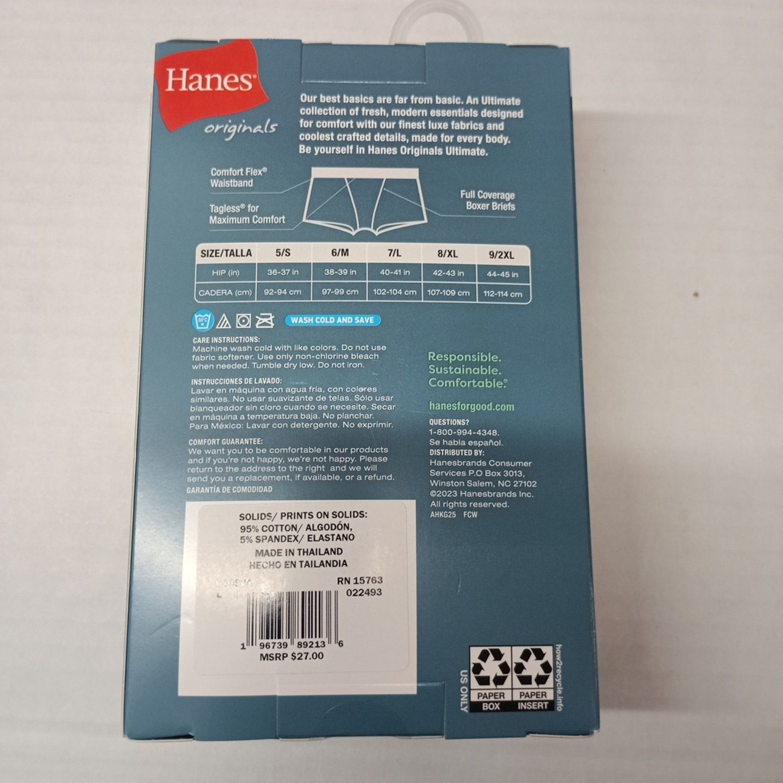 Hanes Women’s Hanes 4 Pk Ultimate Stretch Boxer Briefs Size 7/L Size ONE SIZE - 2 Thumbnail