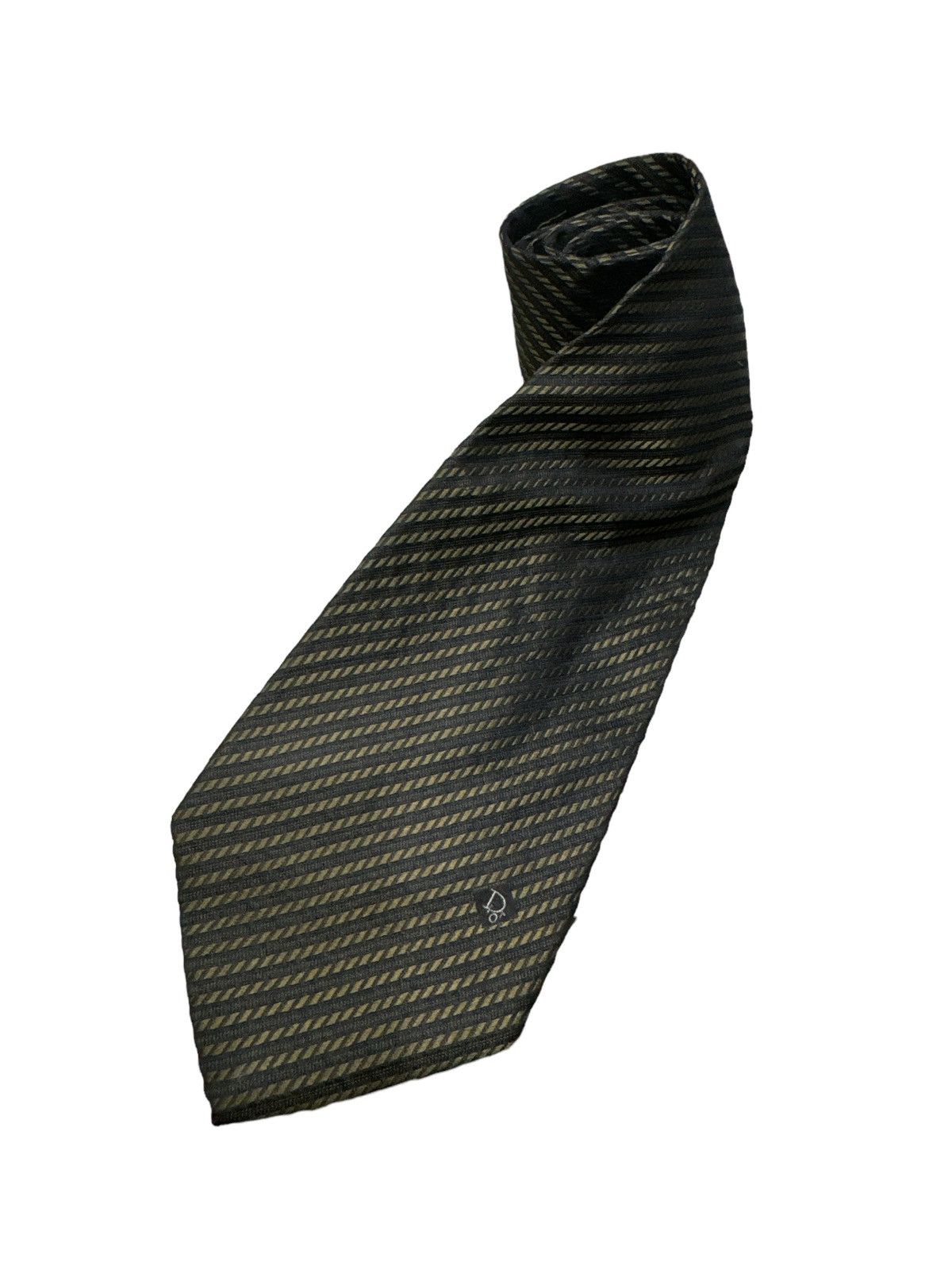 Christian Dior Monsieur STRIPED PATTERN PRINT SILK NECK TIE Size ONE SIZE - 1 Thumbnail