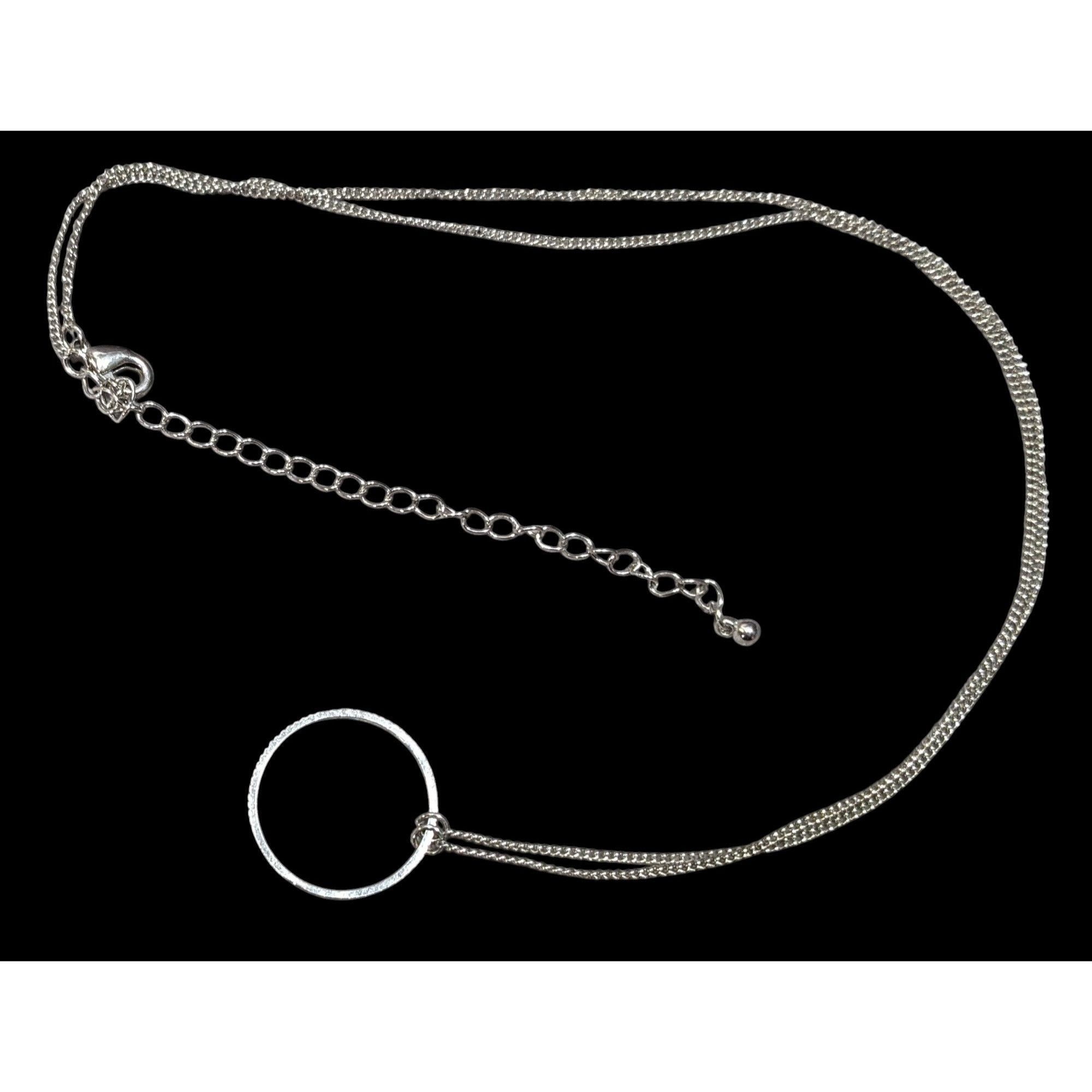 Other Minimalist Open Circle Silver Tone Pendant Necklace Size ONE SIZE - 1 Thumbnail