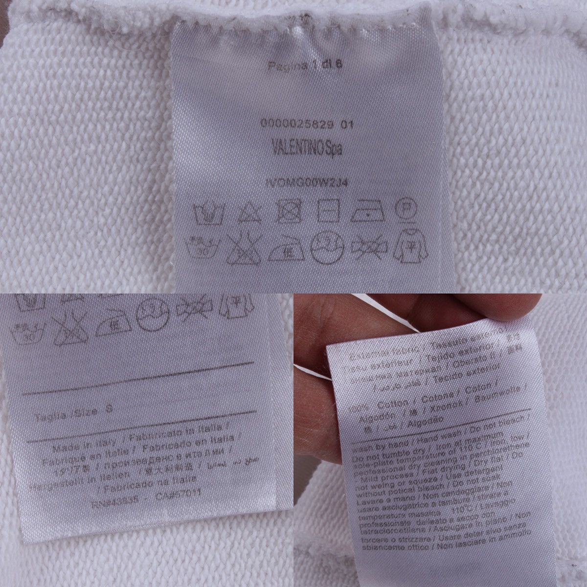 Designer × Valentino VALENTINO Be My VLTN White Hoodie Size S made in Italy Size US S / EU 44-46 / 1 - 14 Thumbnail