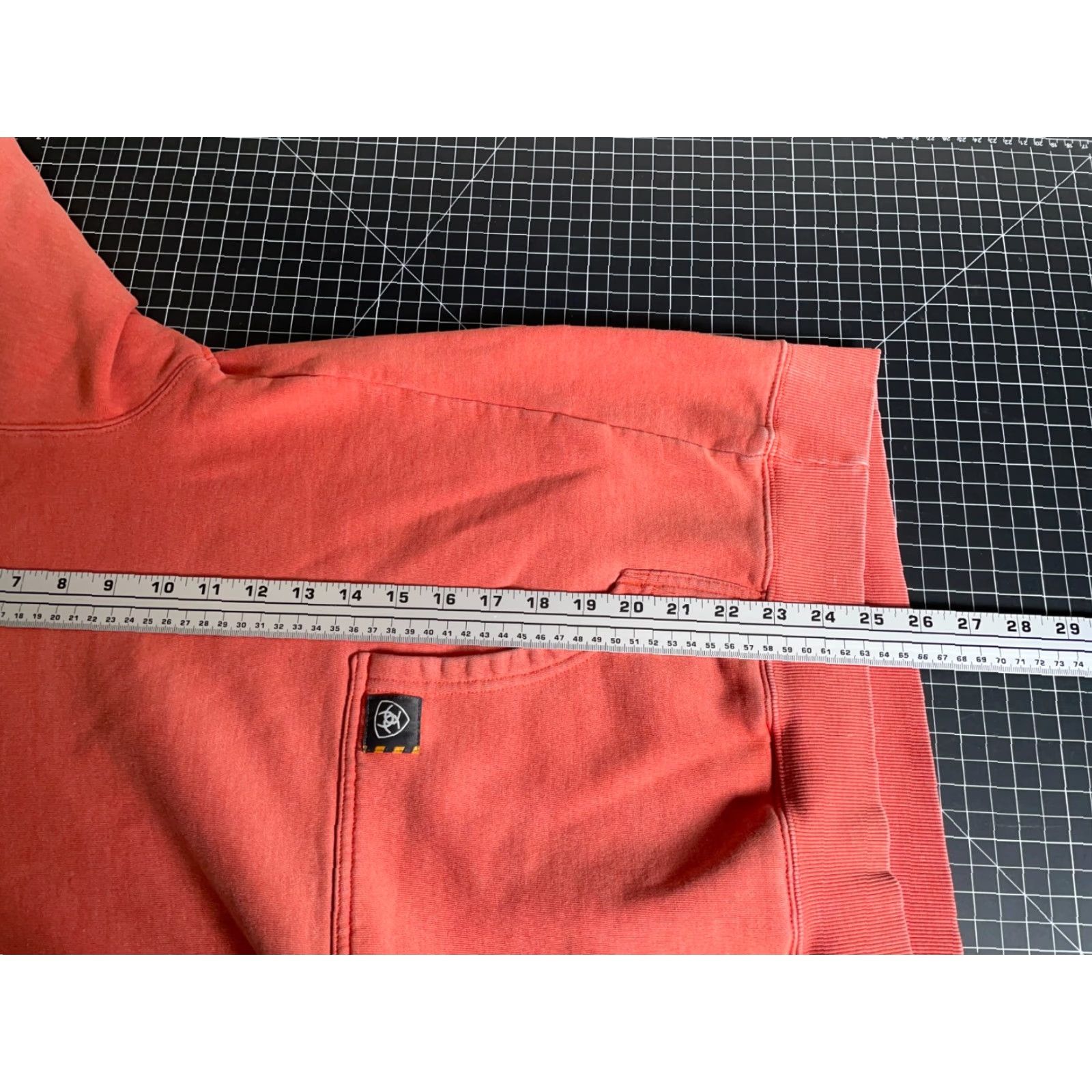 Ariat Ariat Rebar Hoodie Men's Medium Faded Red Orange Sweatshirt Embroidered Cotton Polyester Fleece Size US M / EU 48-50 / 2 - 6 Thumbnail