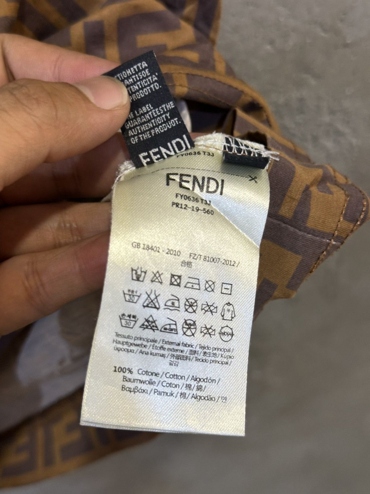 Fendi Fendi Roma Made in Italy Brown/Yellow Monogram T-Shirt Size US M / EU 48-50 / 2 - 7 Thumbnail