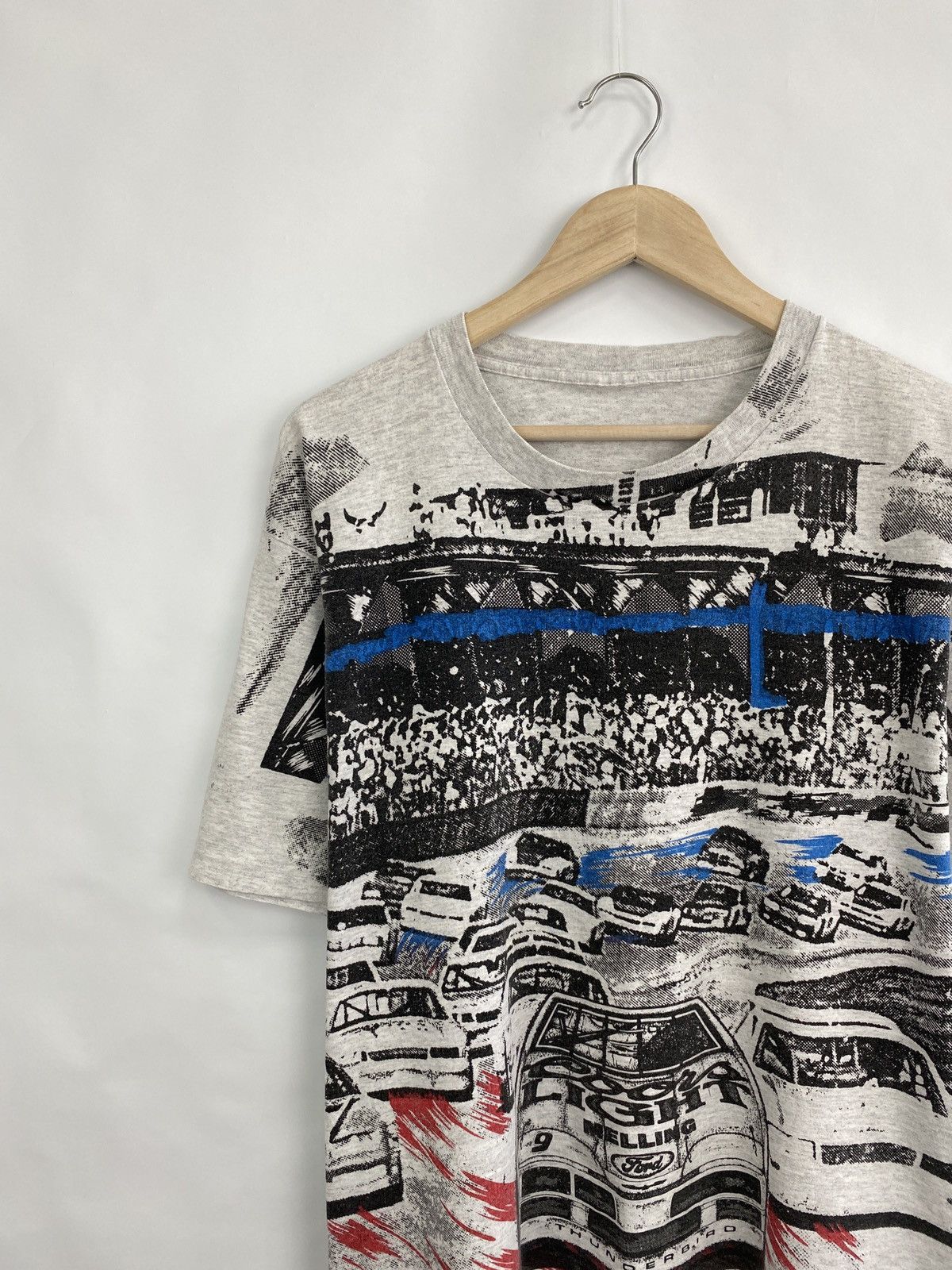 NASCAR 🇺🇸 Vintage 90s Ford Performance NASCAR Racing Made in USA Tee Size US XL / EU 56 / 4 - 3 Thumbnail