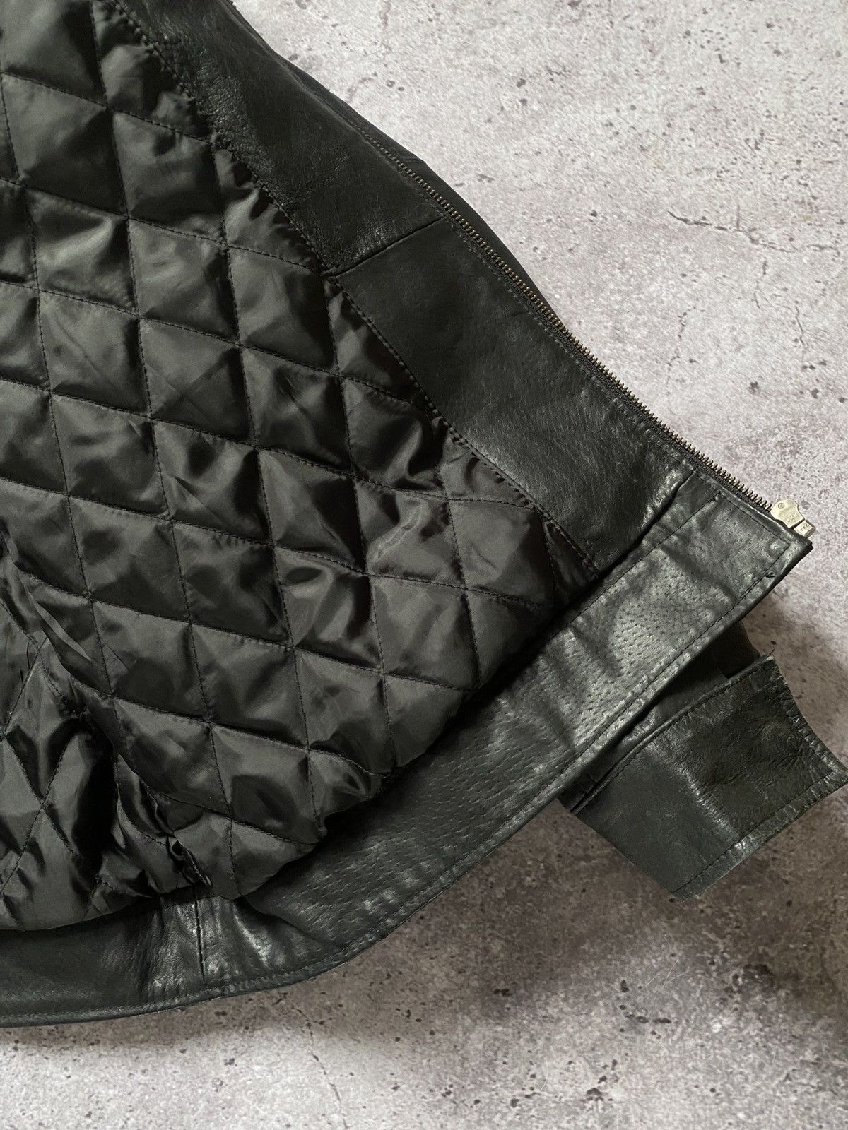 Vintage Vintage F&F Biker Jacket Leather Avant Garde Y2K Black Size US XXL / EU 58 / 5 - 12 Thumbnail