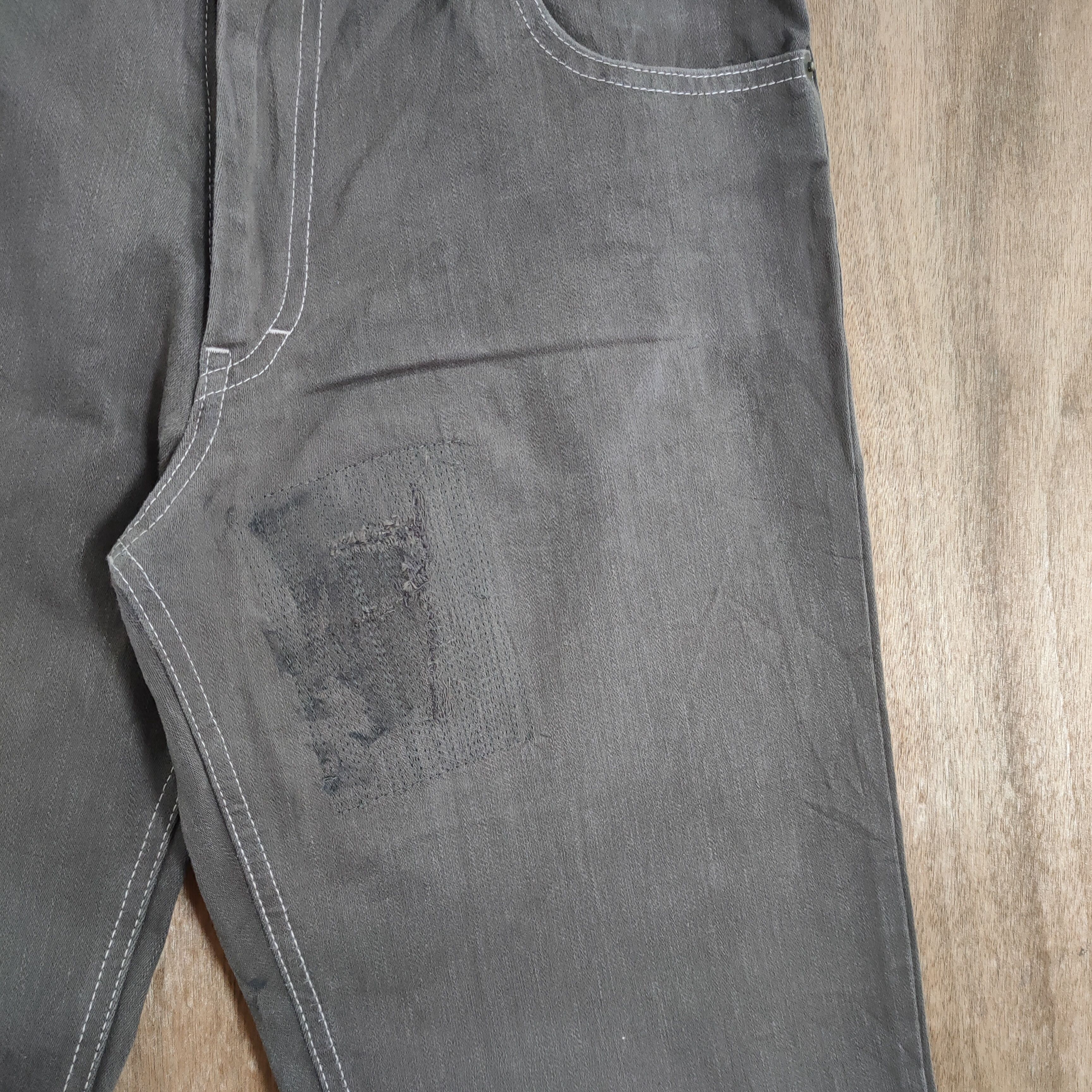 Yohji Yamamoto INED HOMME by YOHJI YAMAMOTO BROWN DENIM PANTS Size US 32 / EU 48 - 8 Thumbnail