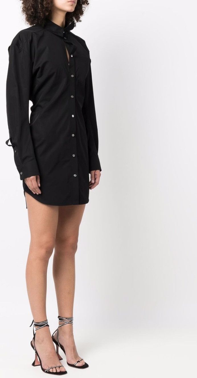 Alexander Wang Alexander Wang Long-Sleeve Cotton Shirtdress in Black Size M / US 6-8 / IT 42-44 - 4 Thumbnail