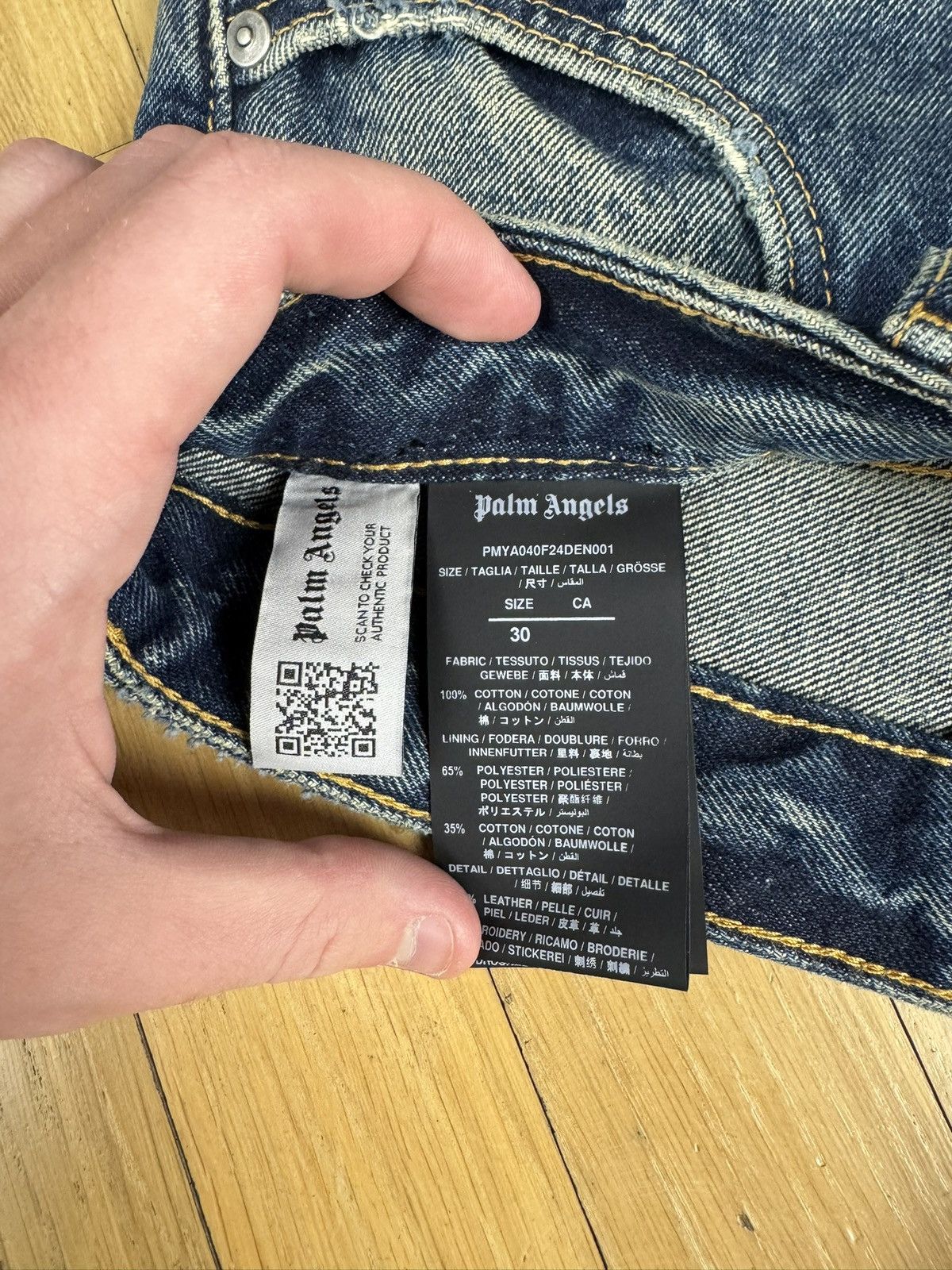 Palm Angels PALM ANGELS PATCHED LETTERS JEANS Size US 30 / EU 46 - 8 Thumbnail