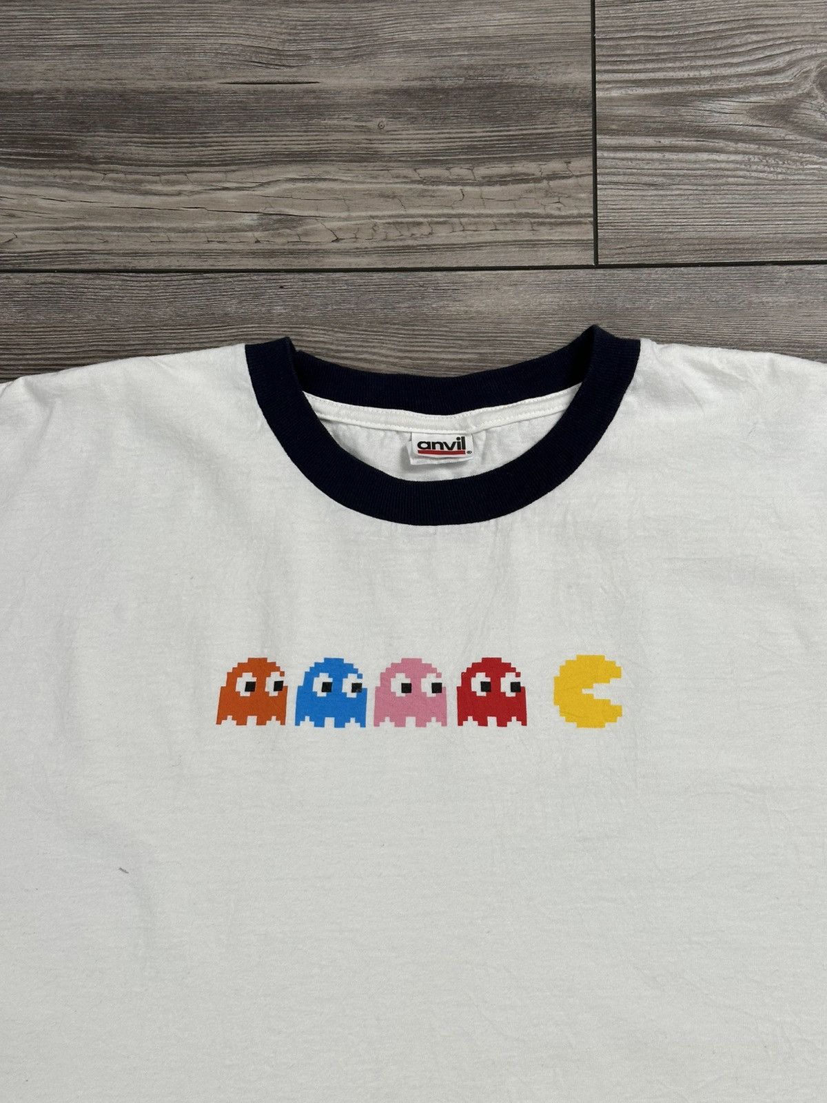 Anvil Vintage Y2K Pac-Man 25th Anniversary Ringer T Shirt Size US XL / EU 56 / 4 - 3 Thumbnail