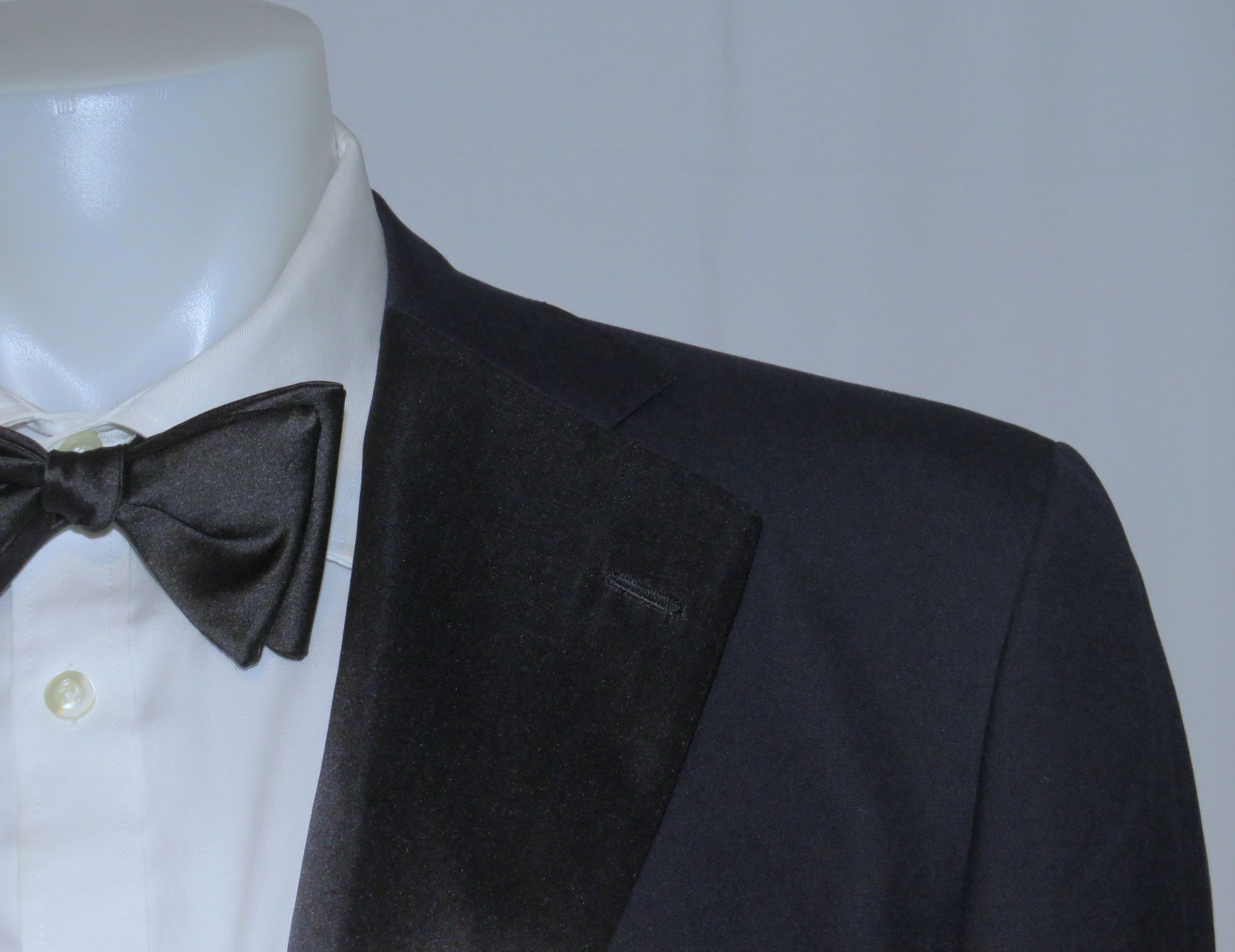 Cesare Attolini Cashmere Blend Navy Barethea Three Roll Two Tuxedo 44R Size 44R - 7 Thumbnail