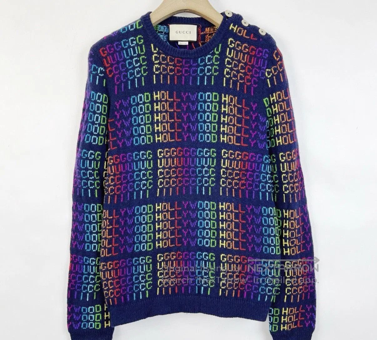 Gucci Blue XS Sweater with Colorful Pattern. Size US XS / EU 42 / 0 - 1 Thumbnail