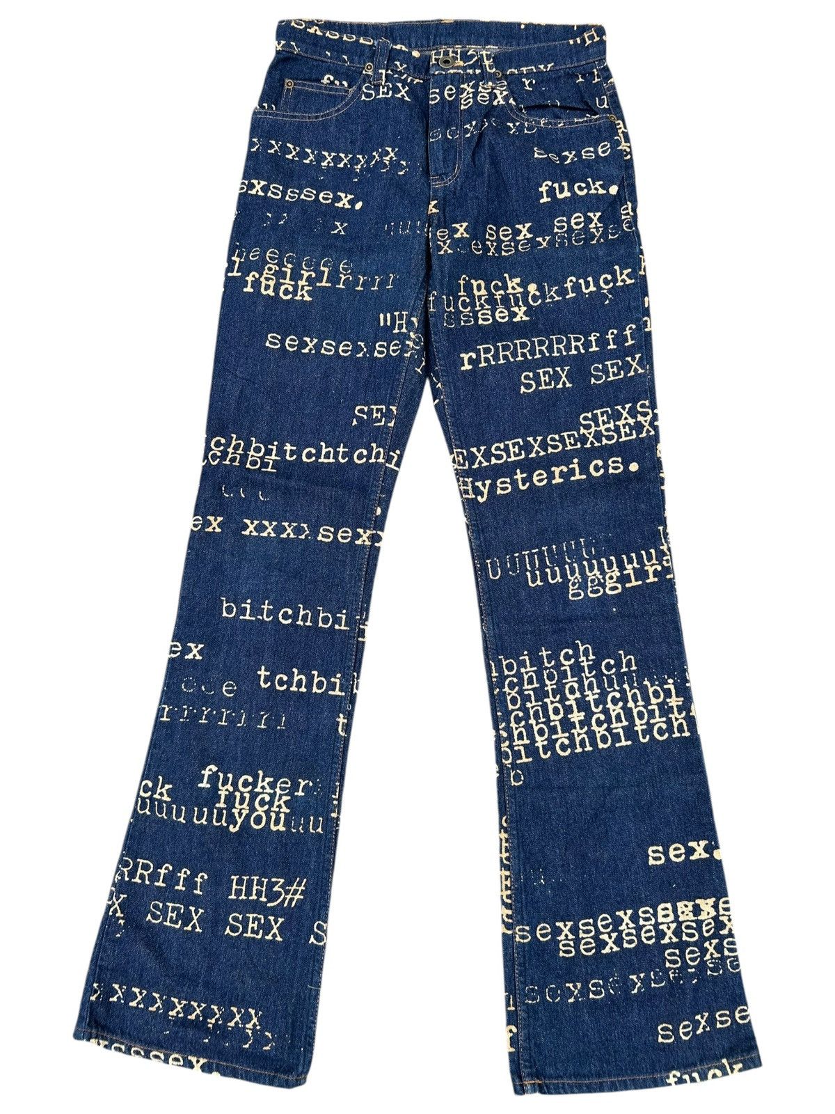 Hysteric Glamour Flare Hysteric Glamour Bitch Fuck Sex Rare Denim ☠️☠️ Size US 28 / EU 44 - 3 Thumbnail
