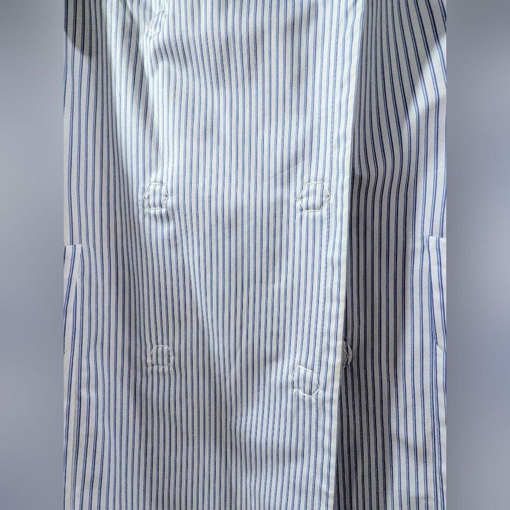 Maison Margiela Maison Martin Margiela Blue Striped Trench Coat Size S / US 4 / IT 40 - 8 Thumbnail