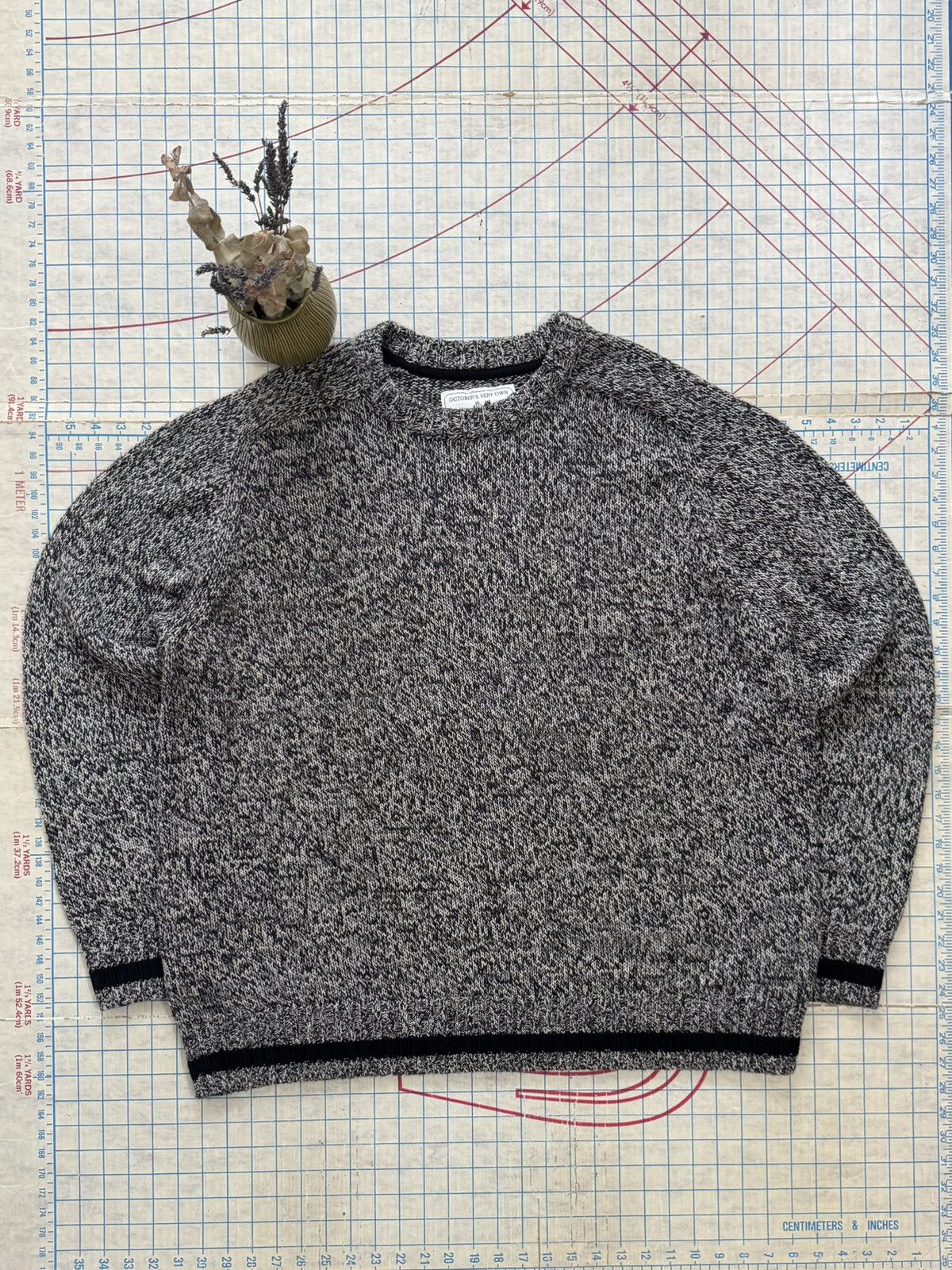 Drake × October's Very Own × Roots Roots x Octobers Very Own OVO Salt & Pepper Knit Sweater XXL Size US XXL / EU 58 / 5 - 1 Thumbnail