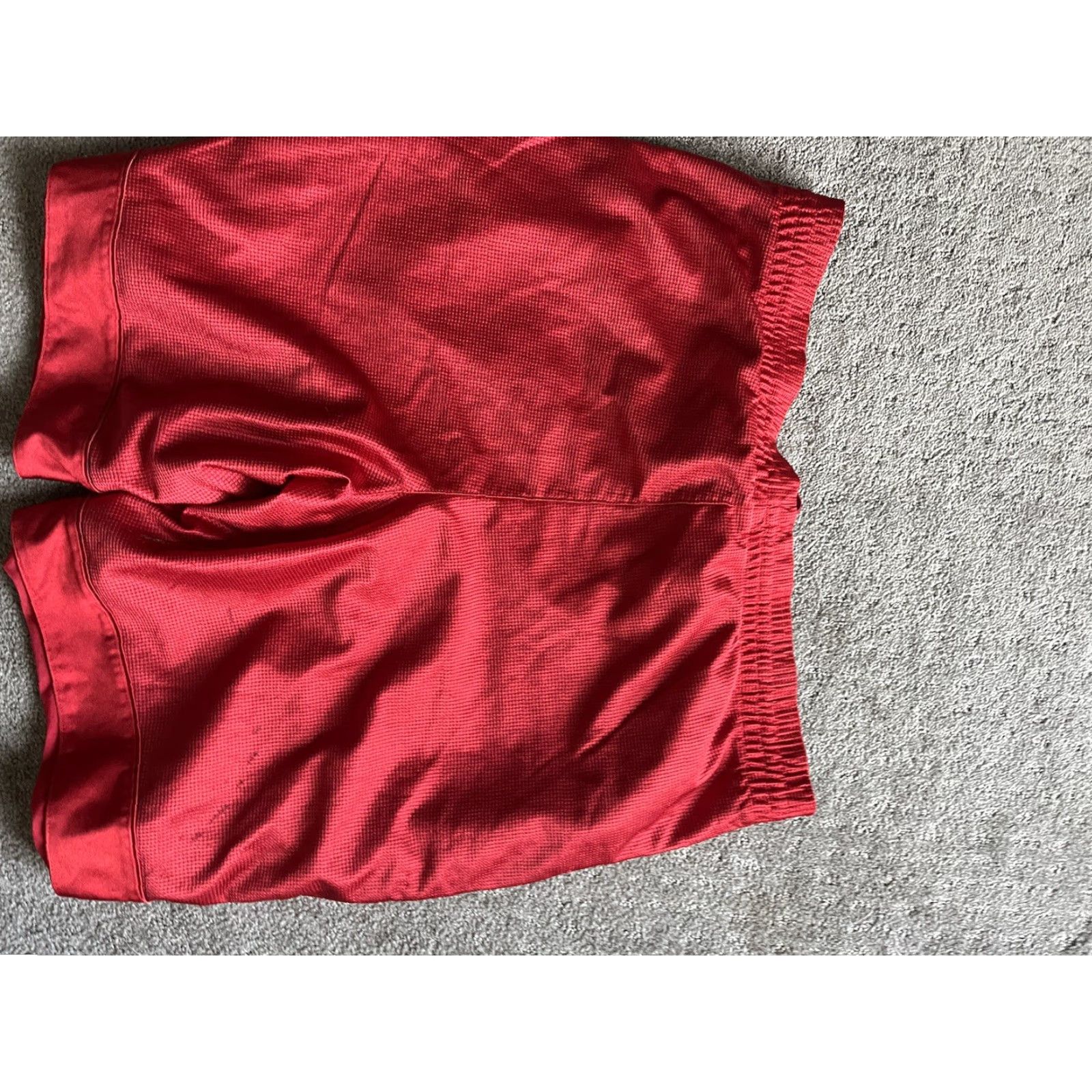 Nike Vintage Nike Basketball Shorts Mens Large Red Athletic Casual Sports Cotton Drawstring Size US 33 - 3 Thumbnail