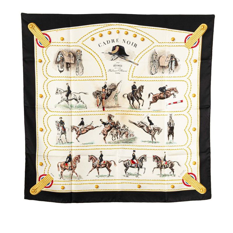 Hermes Hermes Hermes CADRE NOIR Carré 90 Silk Scarf Others Scarf Size ONE SIZE - 1 Thumbnail