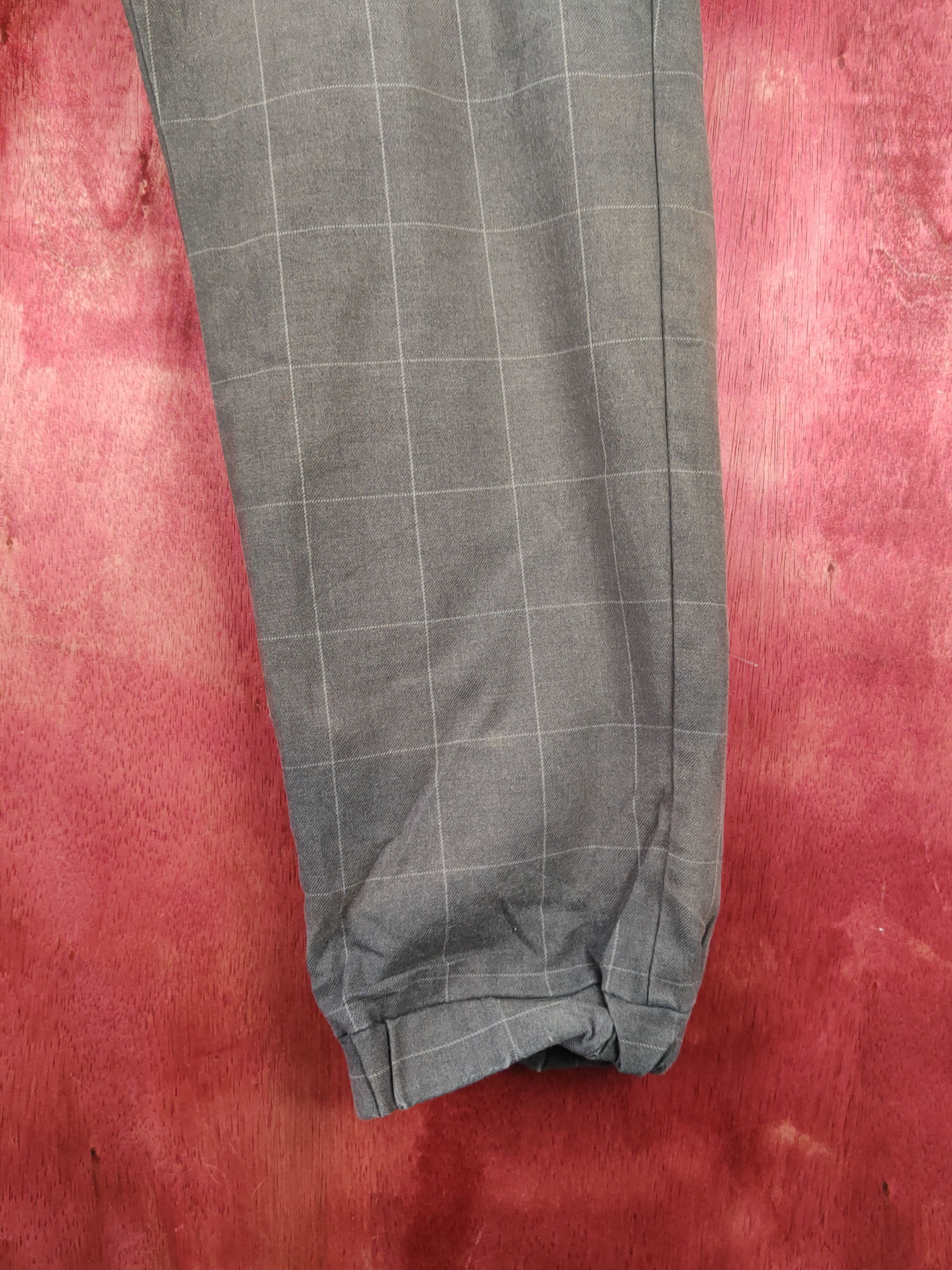 Japanese Brand × Vintage Uniqlo Dark Gray Faded checkered Jogger Pants #S2268 Size US 32 / EU 48 - 6 Thumbnail