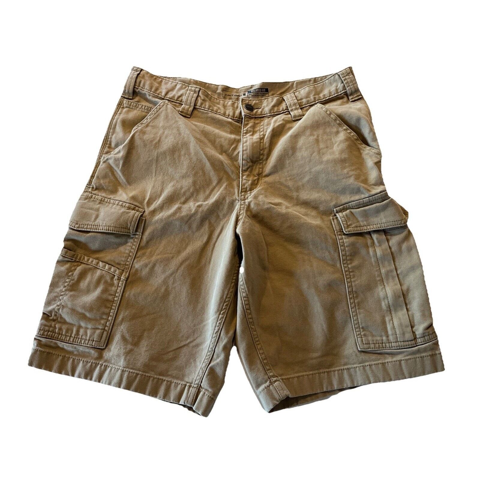 Carhartt Carhartt Canvas Cargo Shorts Men’s 33 Brown Relaxed Workwear Size US 33 - 1 Thumbnail