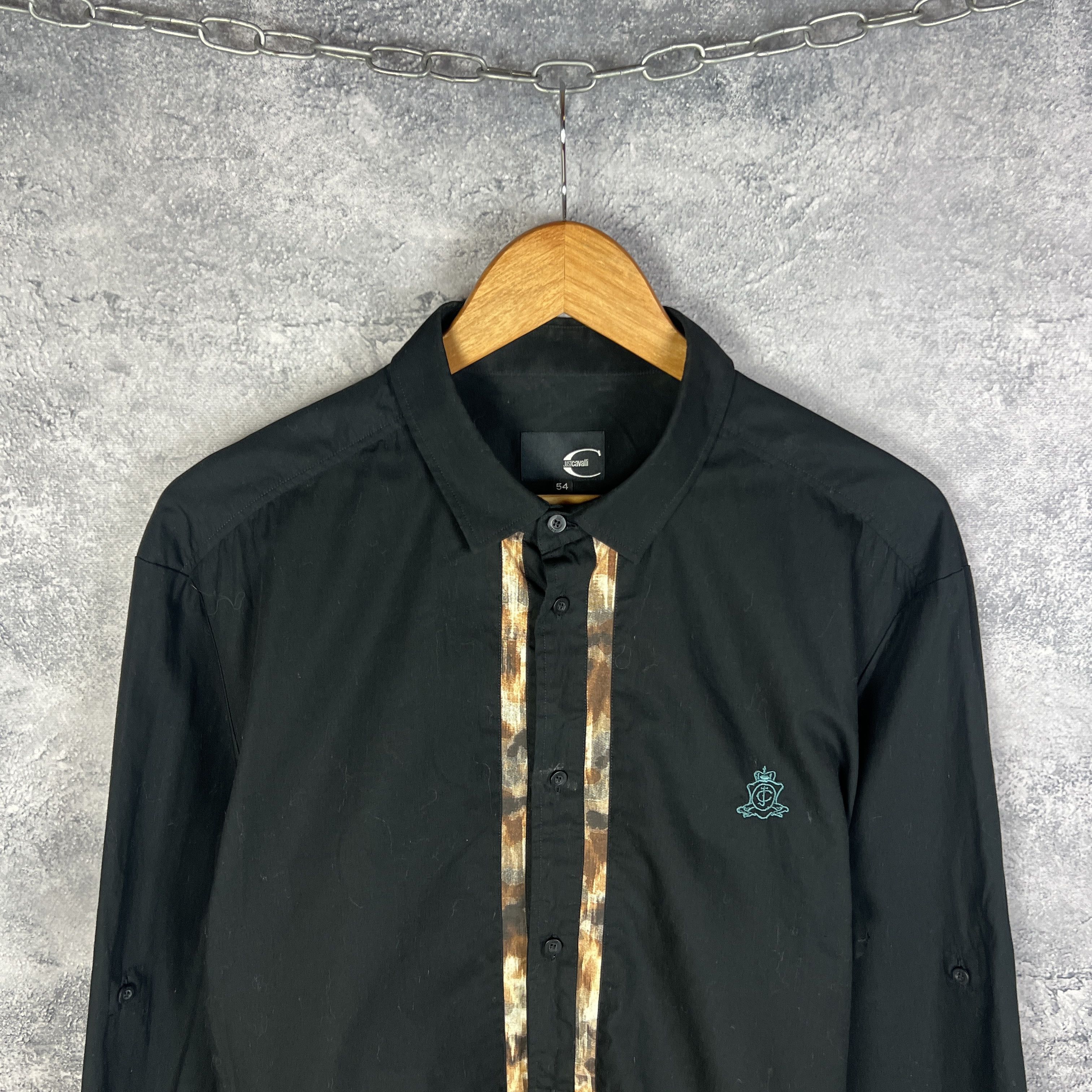 Just Cavalli Just Cavalli Shirt Men's Size 54 Black Long Sleeve Size US L / EU 52-54 / 3 - 2 Thumbnail