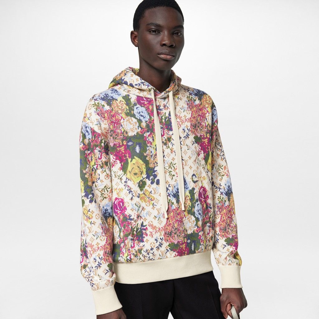 Louis Vuitton × Virgil Abloh Louis Vuitton Monogram Flower Knit Hoodie Size US L / EU 52-54 / 3 - 5 Thumbnail