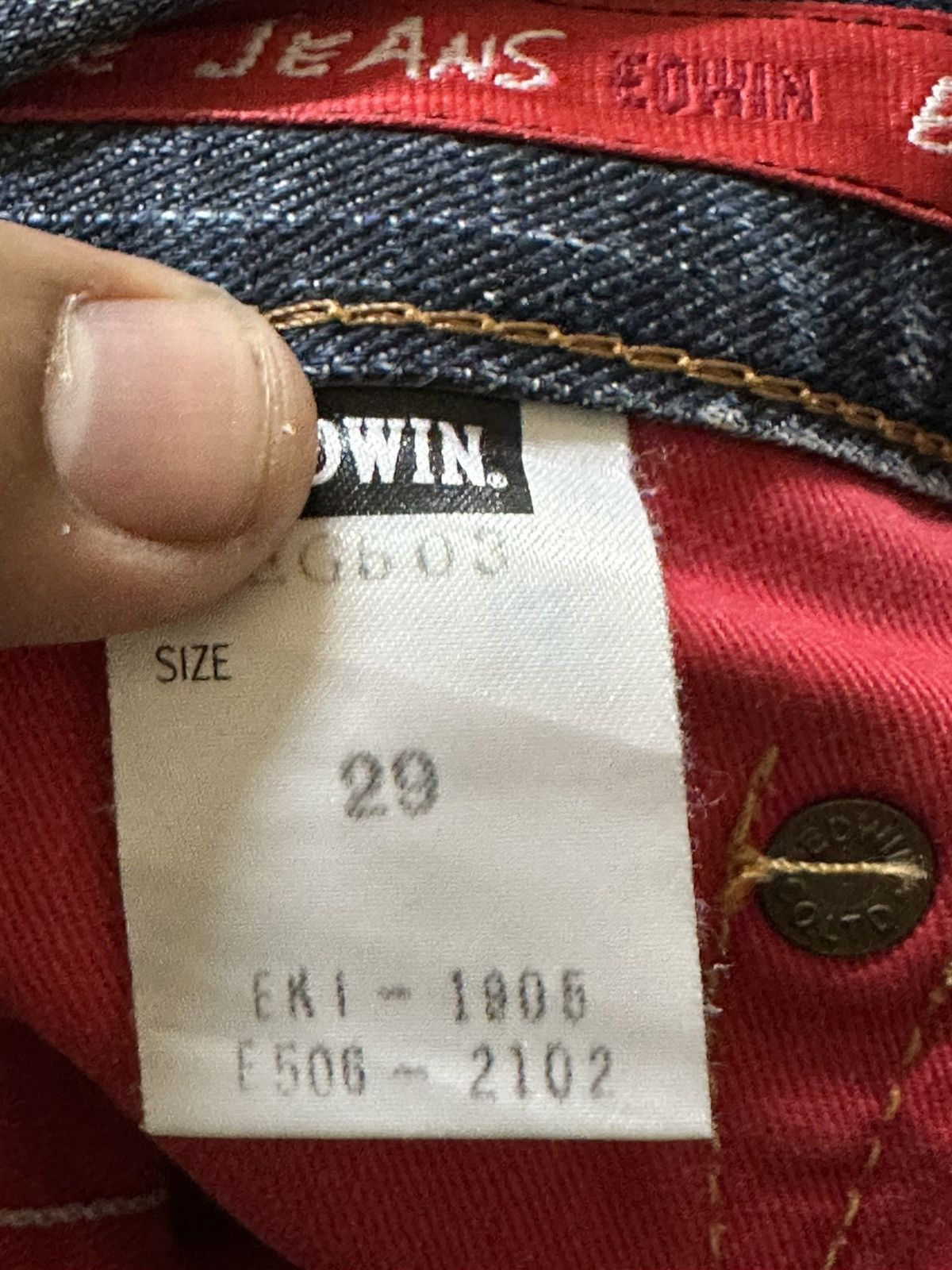 Edwin Vintage Edwin 503 Edge Of Blue Jeans Faded Distressed Denim Size US 31 - 8 Thumbnail