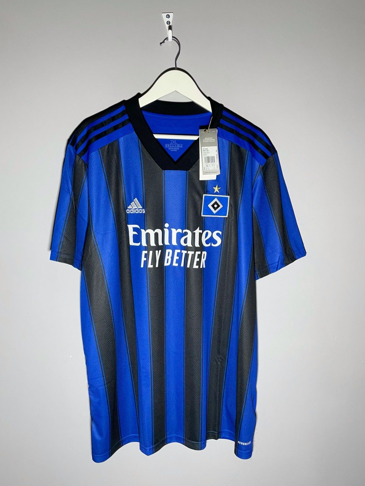 Adidas Hamburger SV Adidas 2021/22 Y2k Streetwear Football Shirt Size US XL / EU 56 / 4 - 1 Thumbnail