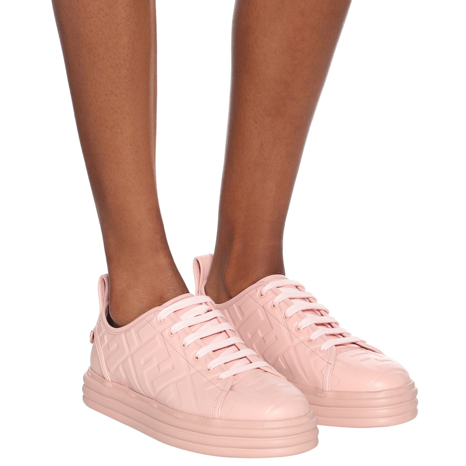 Fendi Rise Leather Embossed FF Logo Low Top Trainer Sneaker 41 Size US 11 / IT 41 - 5 Thumbnail
