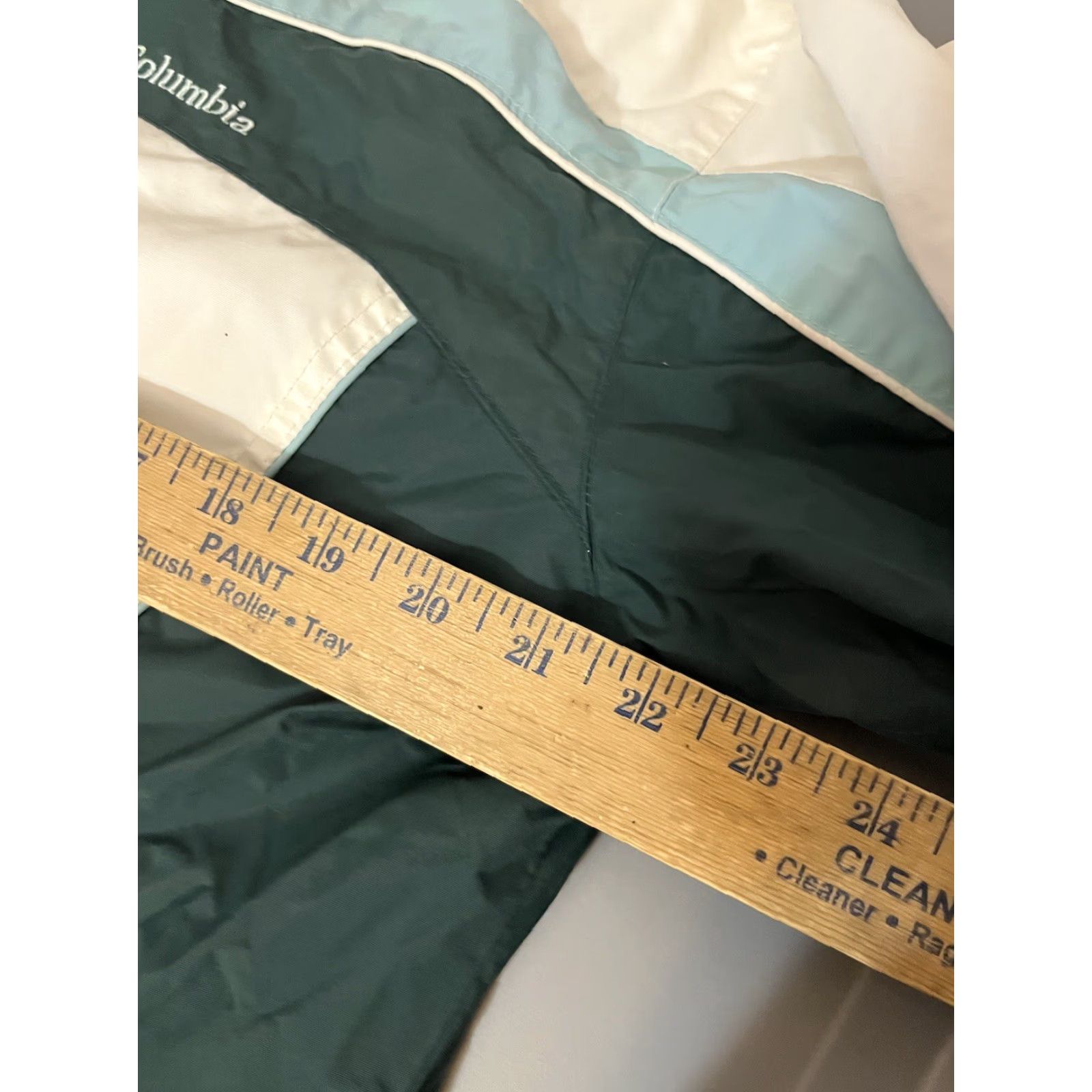 Vintage Columbia Jacket Interchangeable Hooded Womens XL Green White Parka Buttoned? No, keep to original words. Size XL / US 12-14 / IT 48-50 - 5 Thumbnail