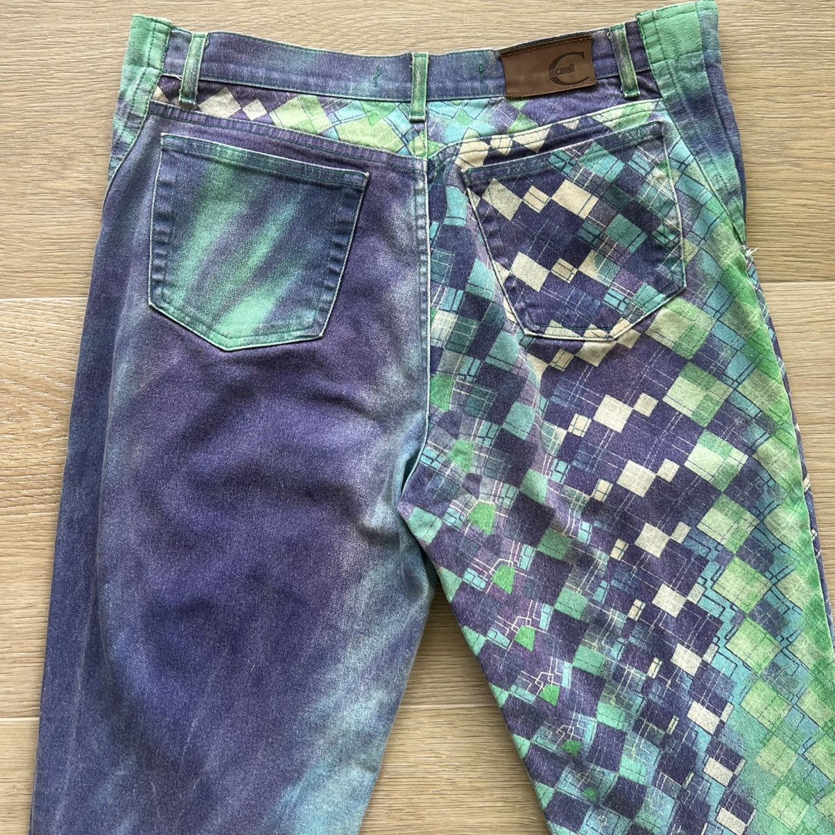 Just Cavalli Just Cavalli Purple/Green Pattern Pants Y2K Size US 29 - 6 Thumbnail