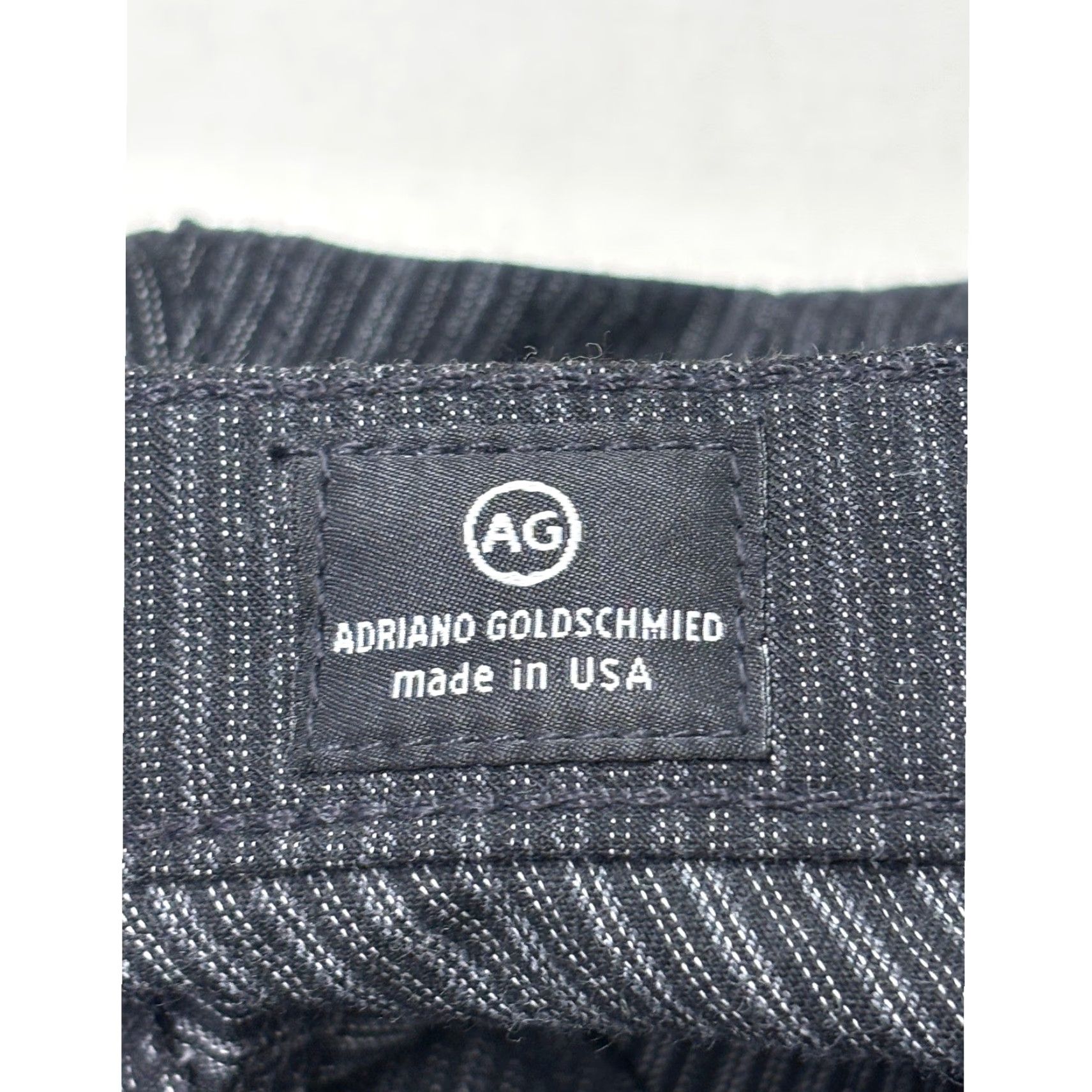 Vintage AG Adriano Goldschmied Legging Ankle Zip Pinstripe Skinny 25R W28 L28 USA Womens Pants Size 28" / US 6 / IT 42 - 6 Thumbnail