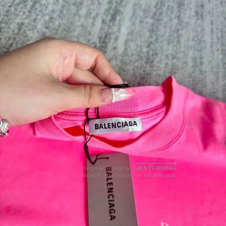 Balenciaga Balenciaga Pink Wave Cola Short Sleeve Size US XS / EU 42 / 0 - 3 Thumbnail