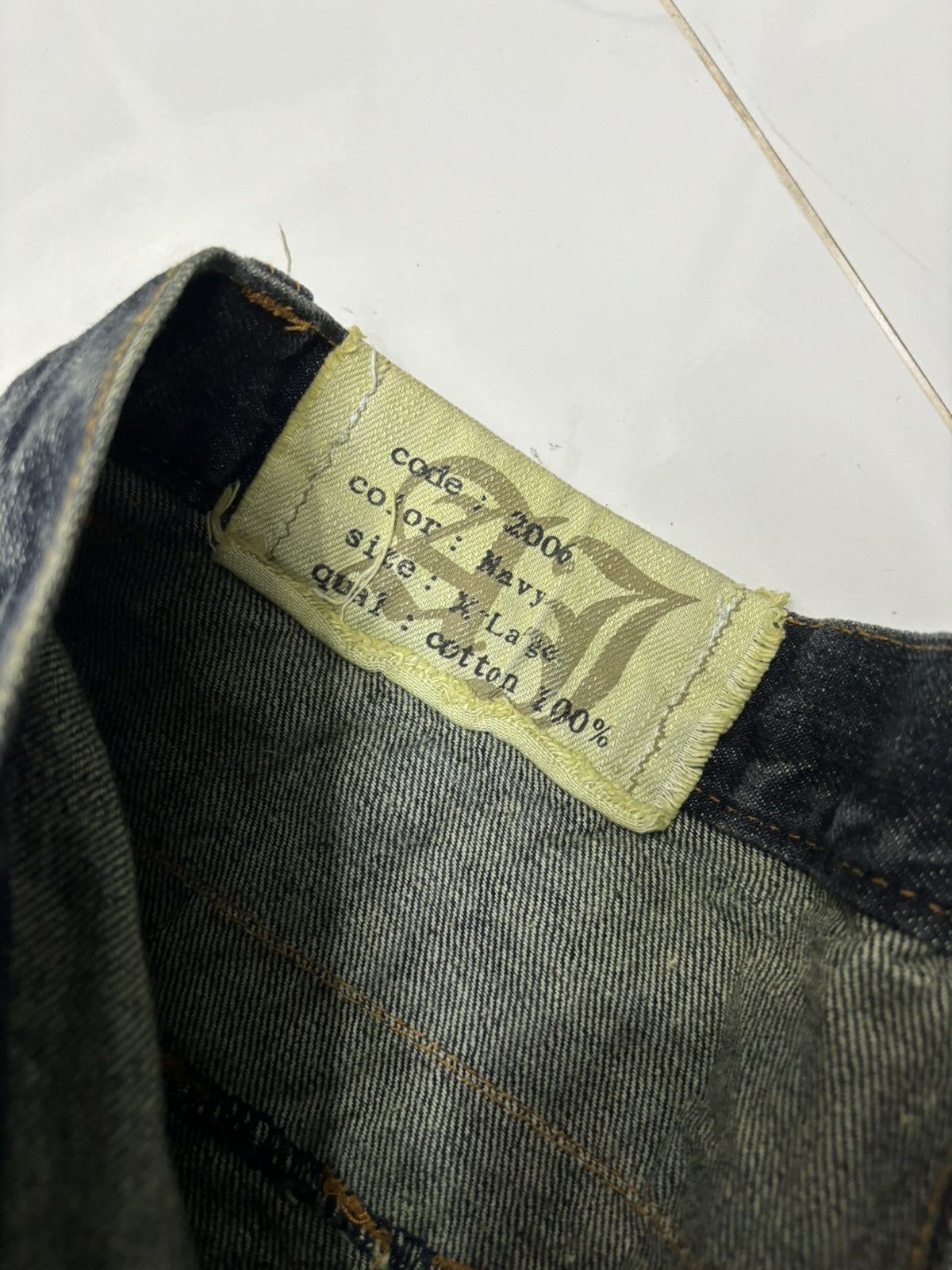 If Six Was Nine 🔥DOUBLE WAIST DENIM ANTFUL DISTRESSED DENIM BAGGY JEANS Size US 33 - 12 Thumbnail