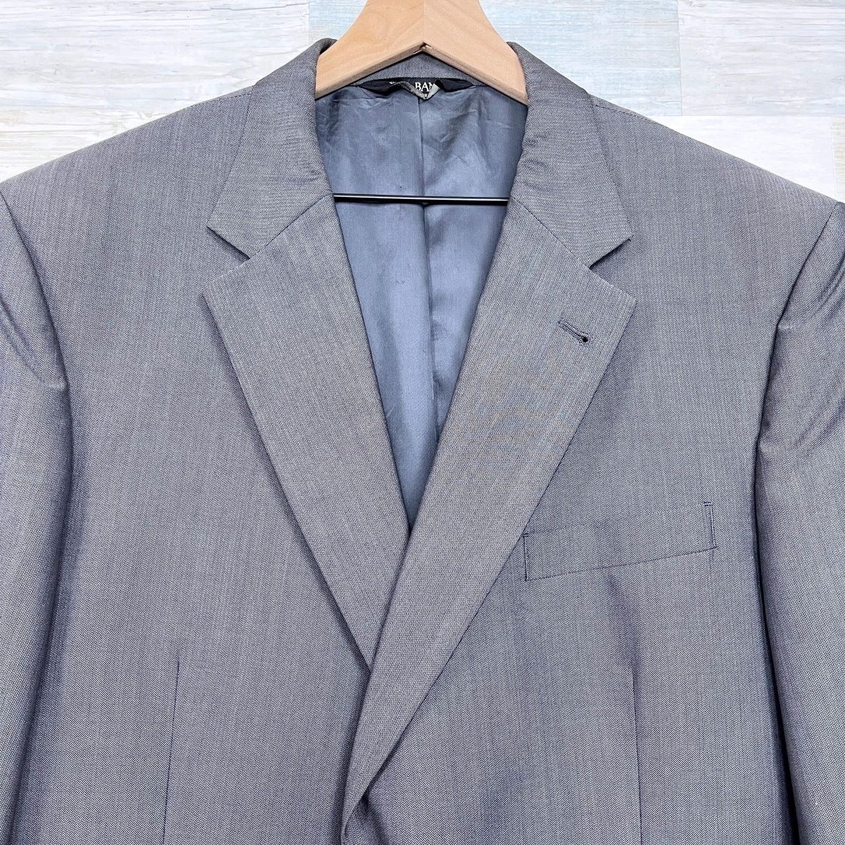 Jos. A. Bank Jos A Bank Wool Sharkskin Suit Gray Mens 43L Jacket 37L Size 42L - 3 Thumbnail