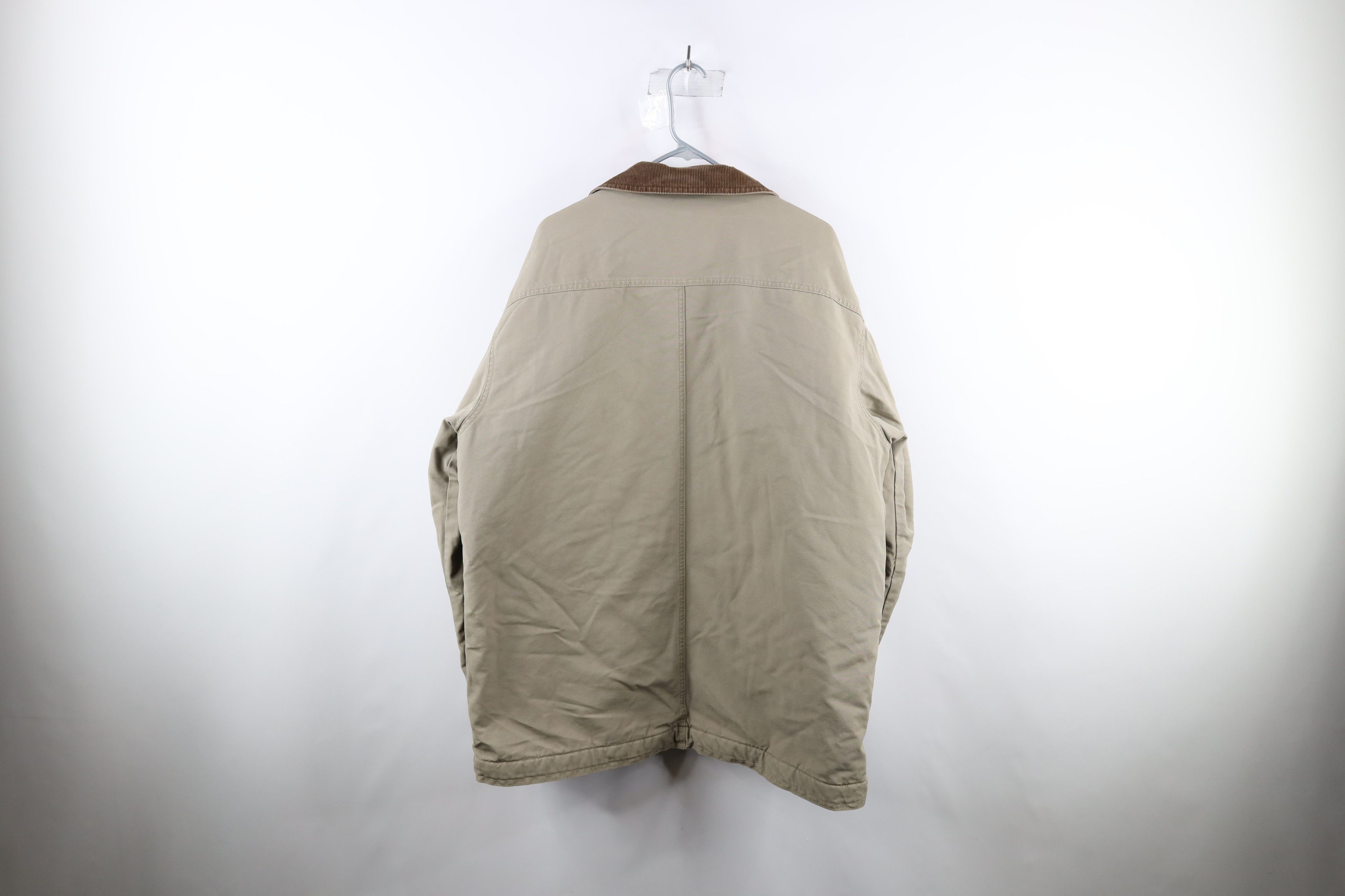 L.L. Bean × Vintage Vintage 90s LL Bean Corduroy Collar Chore Barn Jacket Beige Size US XL / EU 56 / 4 - 8 Thumbnail