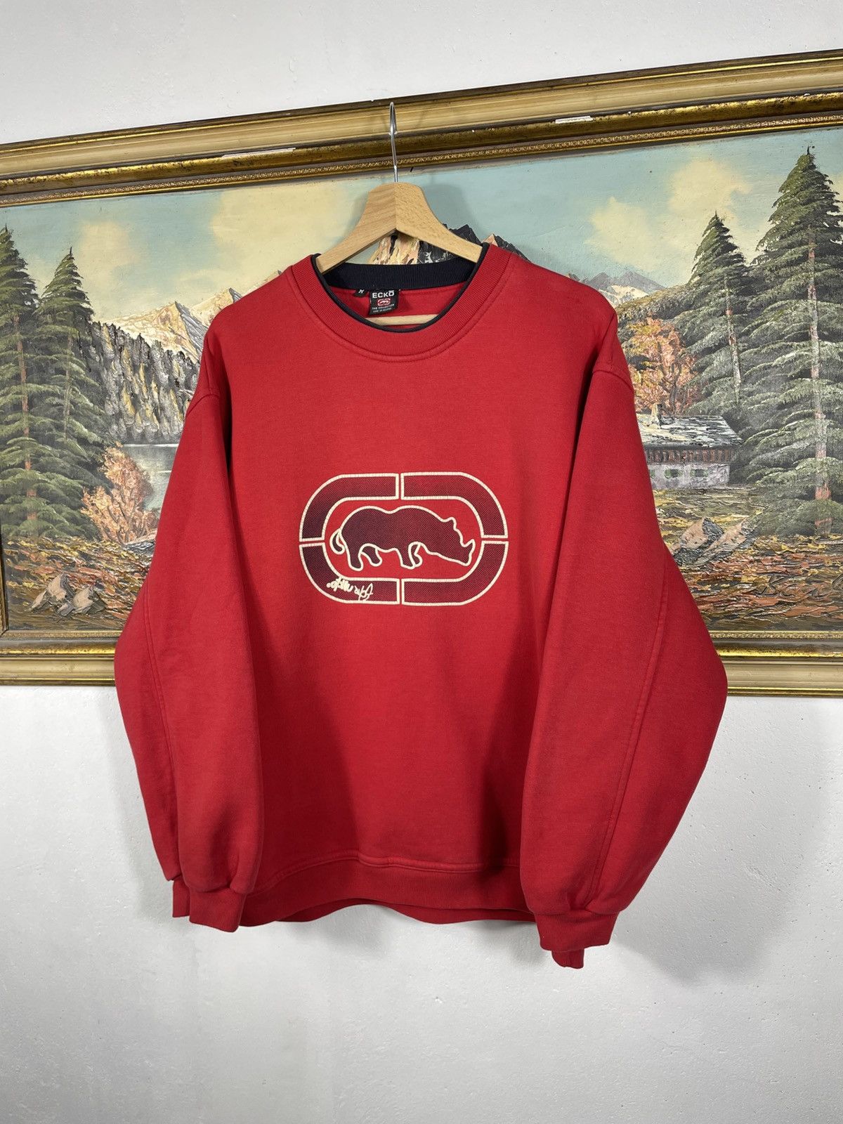 Ecko Unltd. × Vintage Red retro 00s baggy loose boxy crewneck Ecko swag hiphop rap Size US M / EU 48-50 / 2 - 2 Thumbnail