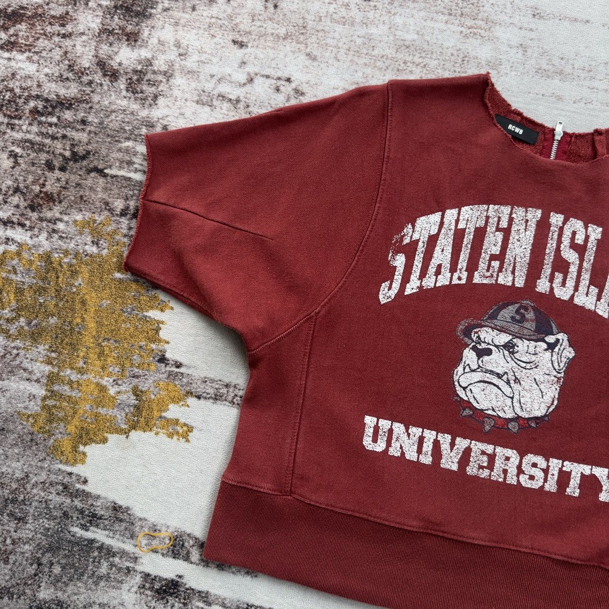 Japanese Brand STATTEN ISLAND UNIVERSITY VINTAGE CROPPED WITH ZIP BACK Size XS / US 0-2 / IT 36-38 - 4 Thumbnail