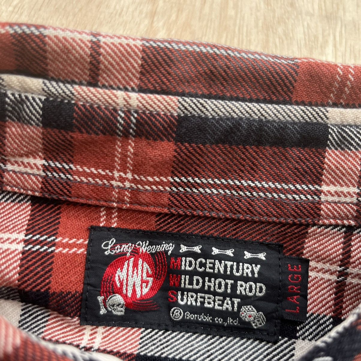 The Real McCoy's MIDCENTURY WILD HOT ROD SURFBEAT APACHE HEADS FLANNEL VTG Size US L / EU 52-54 / 3 - 3 Thumbnail