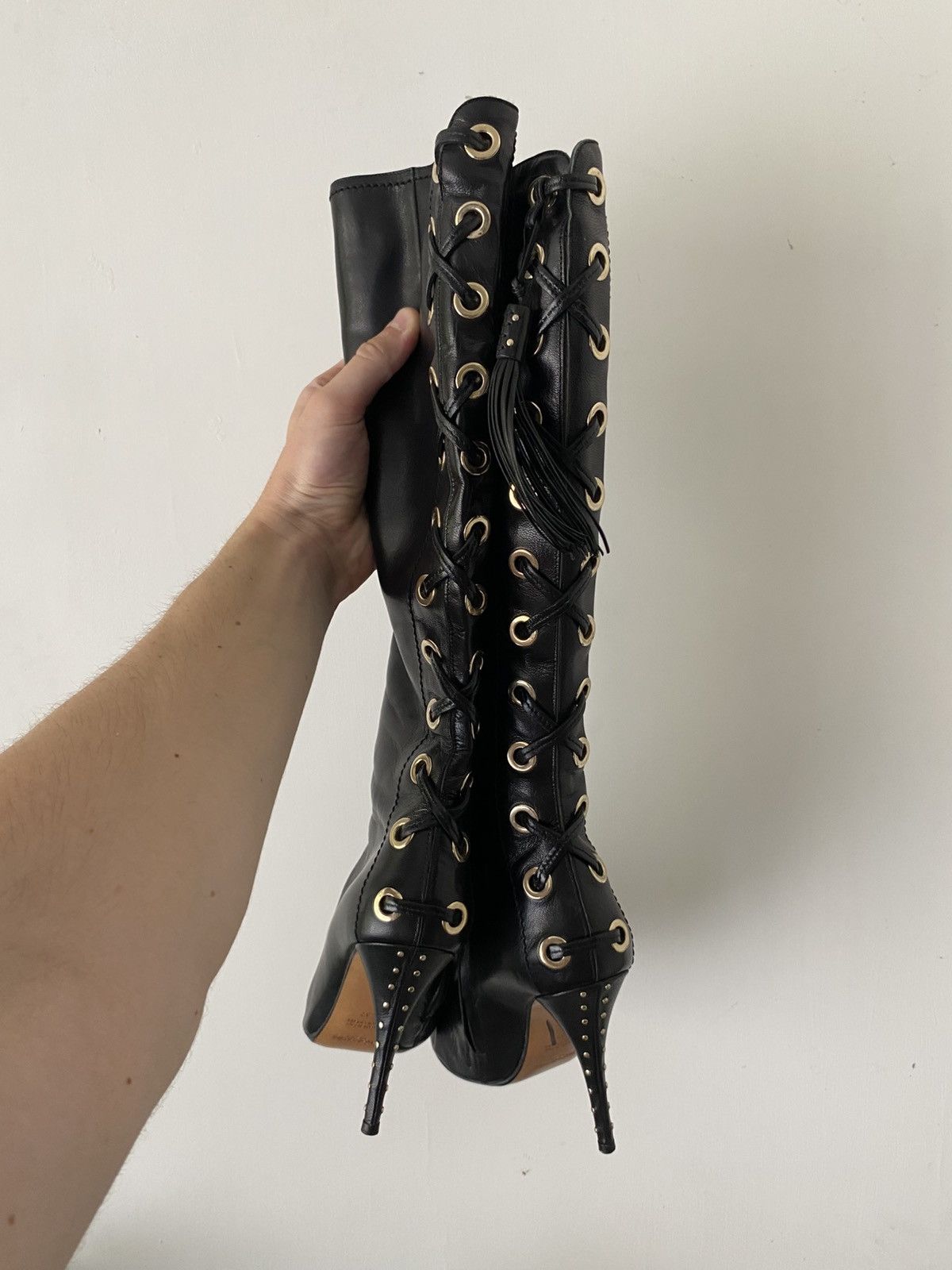 Yves Saint Laurent Yves Saint Laurent Vintage Avant Garde Hight Boots Size US 7 / IT 37 - 7 Thumbnail