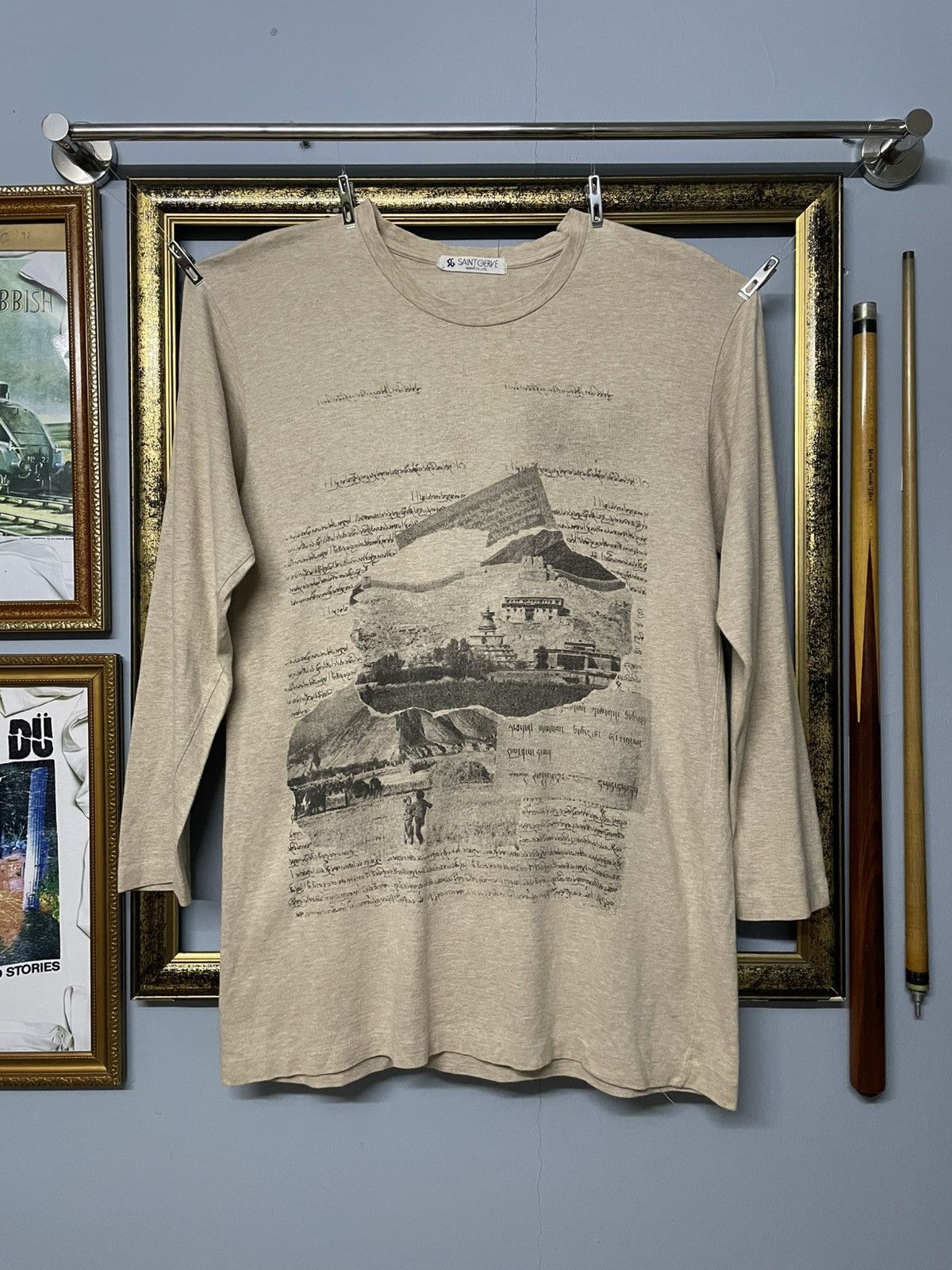 Designer × Japanese Brand × Vintage Vintage 1990s Designer Saint Gerve Hindu Poem Longsleeve Size US M / EU 48-50 / 2 - 1 Thumbnail