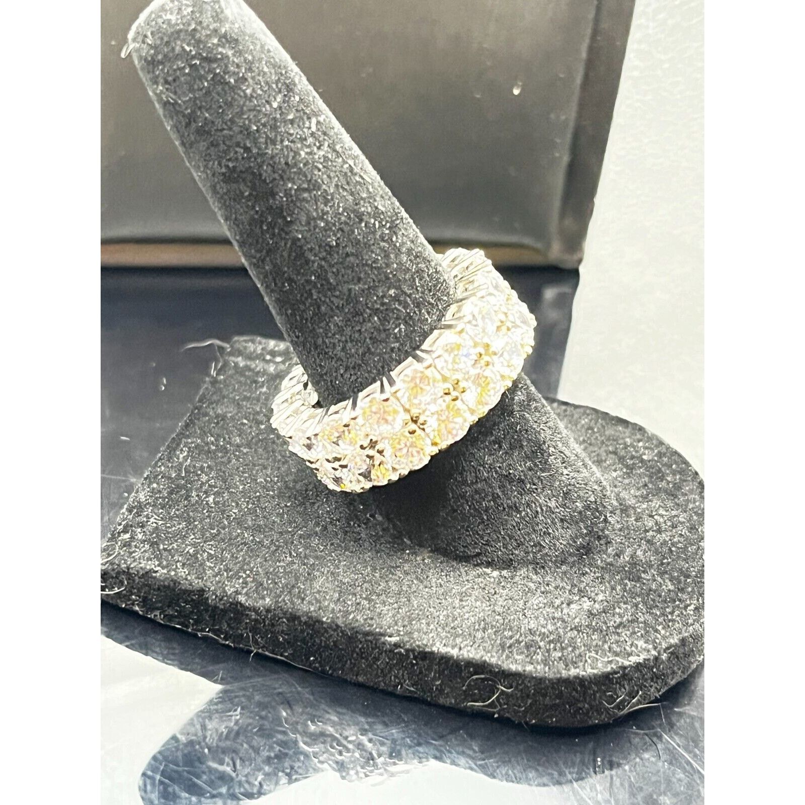 Other Round Cut Simulated Diamond/CZ Eternity Band Ring 925 Size ONE SIZE - 6 Thumbnail