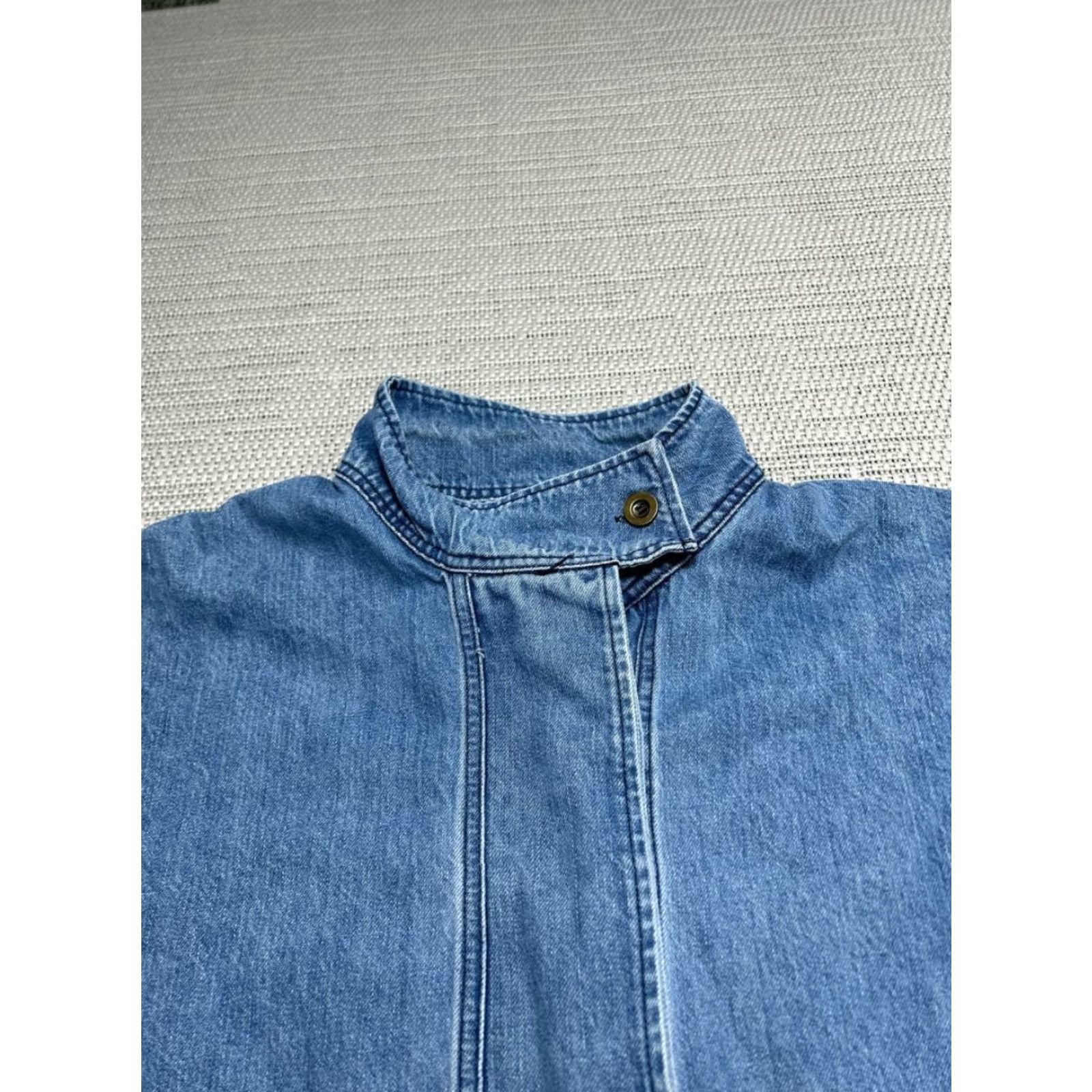 Denime Before You Jacket Womens Medium Blue Cotton Denim Full Zip Size M / US 6-8 / IT 42-44 - 2 Thumbnail
