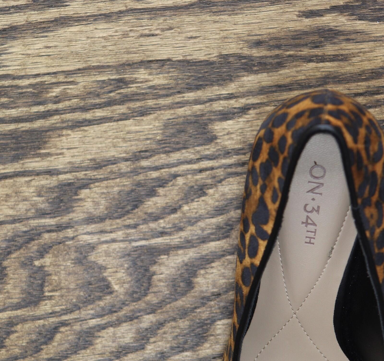 Other Nwt On 34th Pointed-toe Slip On Pumps Leopard Microsuede 7m Size US 7 / IT 37 - 7 Thumbnail