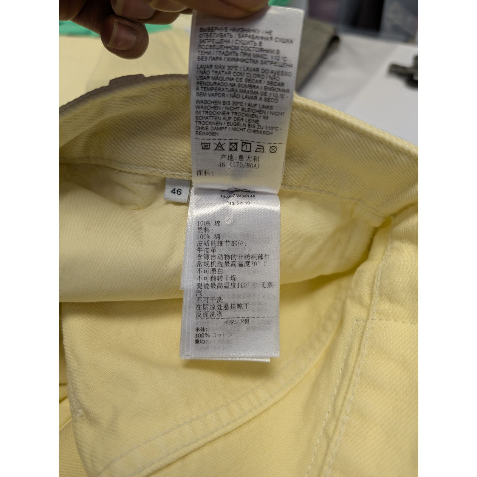 Bottega Veneta o1rshd1 Washed Coloured Denim Trousers Jean in Banana Size US 30 / EU 46 - 17 Thumbnail