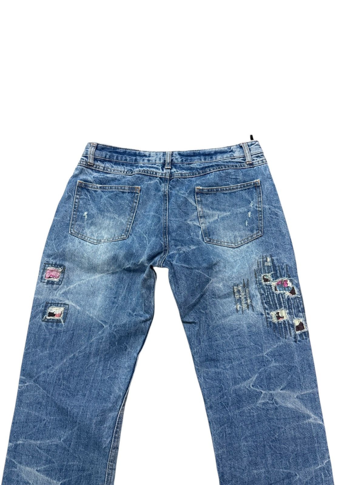 Japanese Brand × Vintage DISTRESSED PATCHWORK JEANS Size US 31 - 8 Thumbnail