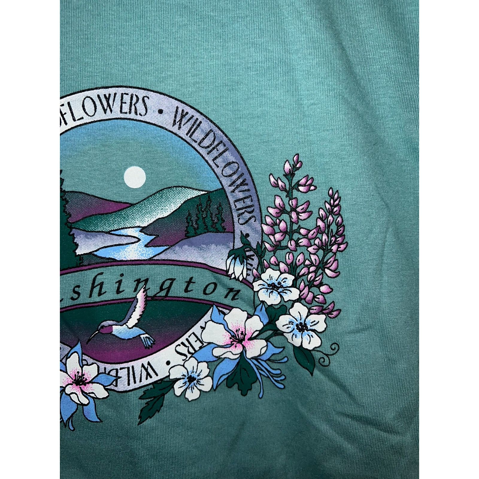 Jerzees Vintage Washington Shirt Wildflowers Wild Flowers Tee 90s M Size US M / EU 48-50 / 2 - 4 Thumbnail