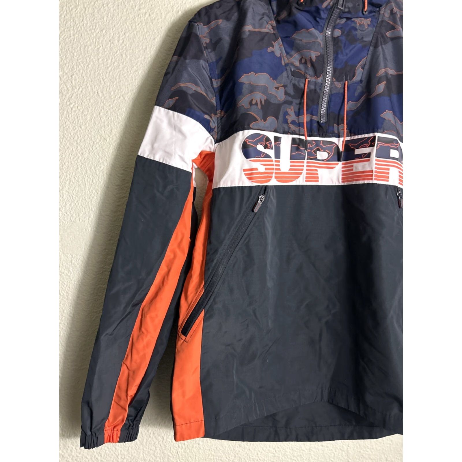 Superdry Superdry Ryley Overhead Jacket 1/4 Zip Lightweight Blue Camo Medium Smart Casual Size US M / EU 48-50 / 2 - 2 Thumbnail